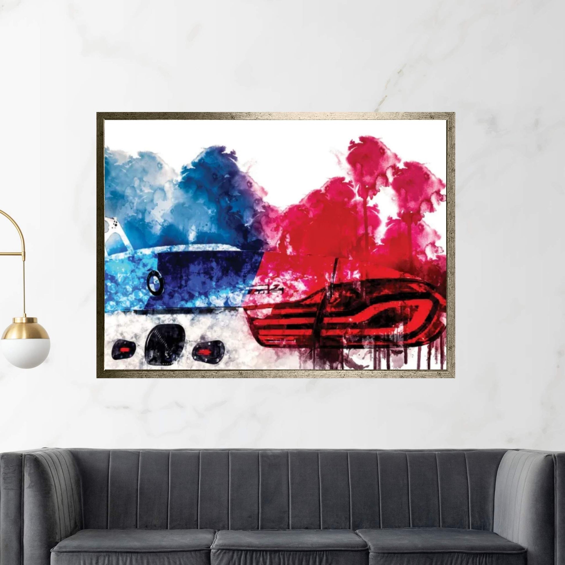 2018 BMW M4 GT4 Vehicle CDXVIII Canvas Wall Art - Y Canvas