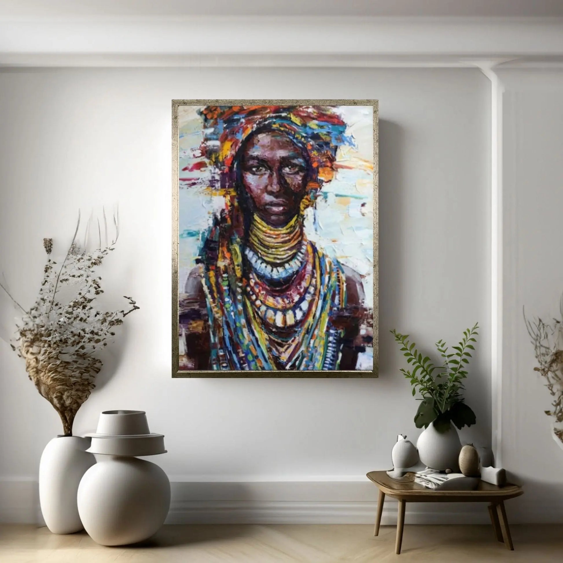 African Woman Art, African Woman Canvas, Wall Art Pictures, Black Canvas - Y Canvas