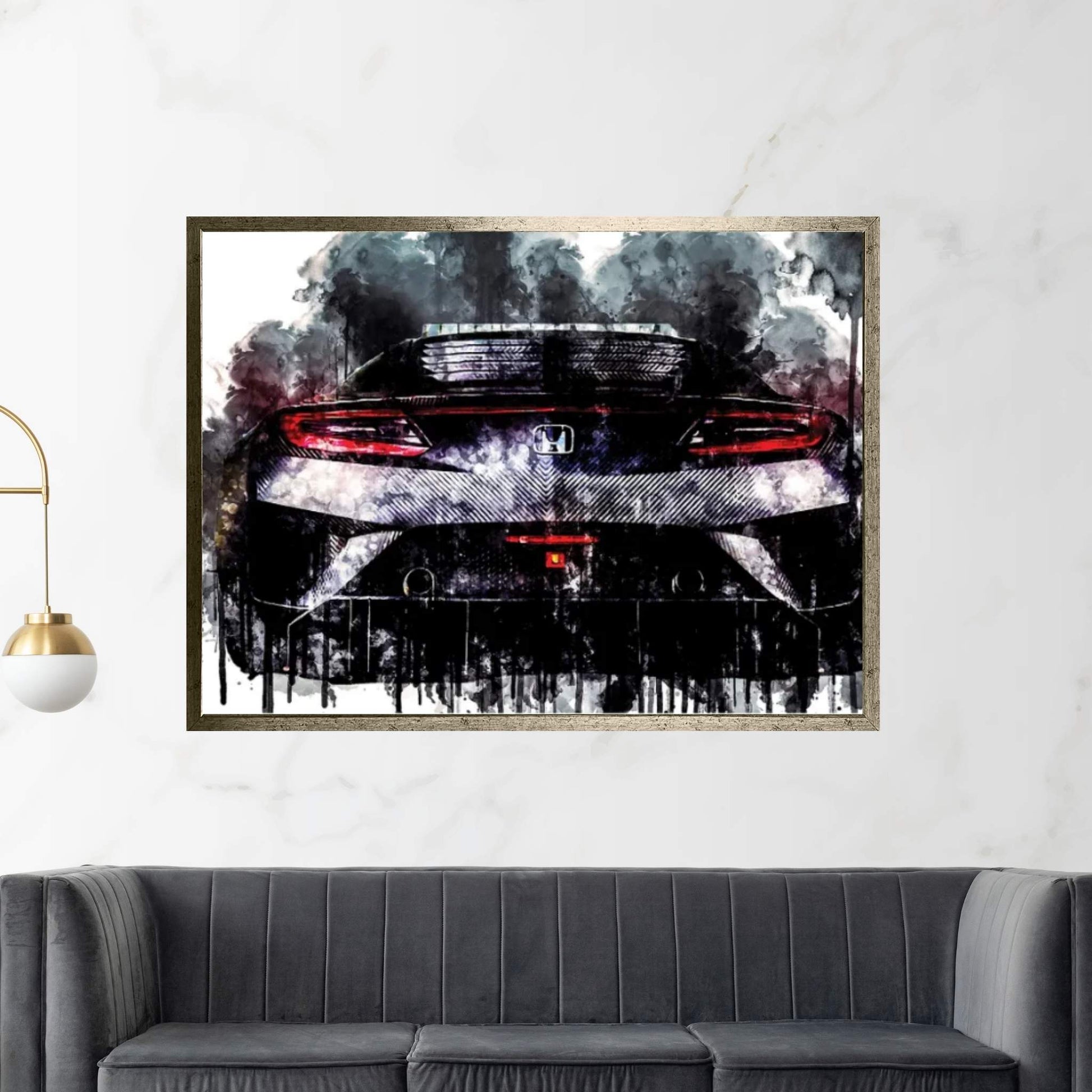 2017 Honda NSX GT3 Vehicle XCVI Canvas Wall Art - Y Canvas