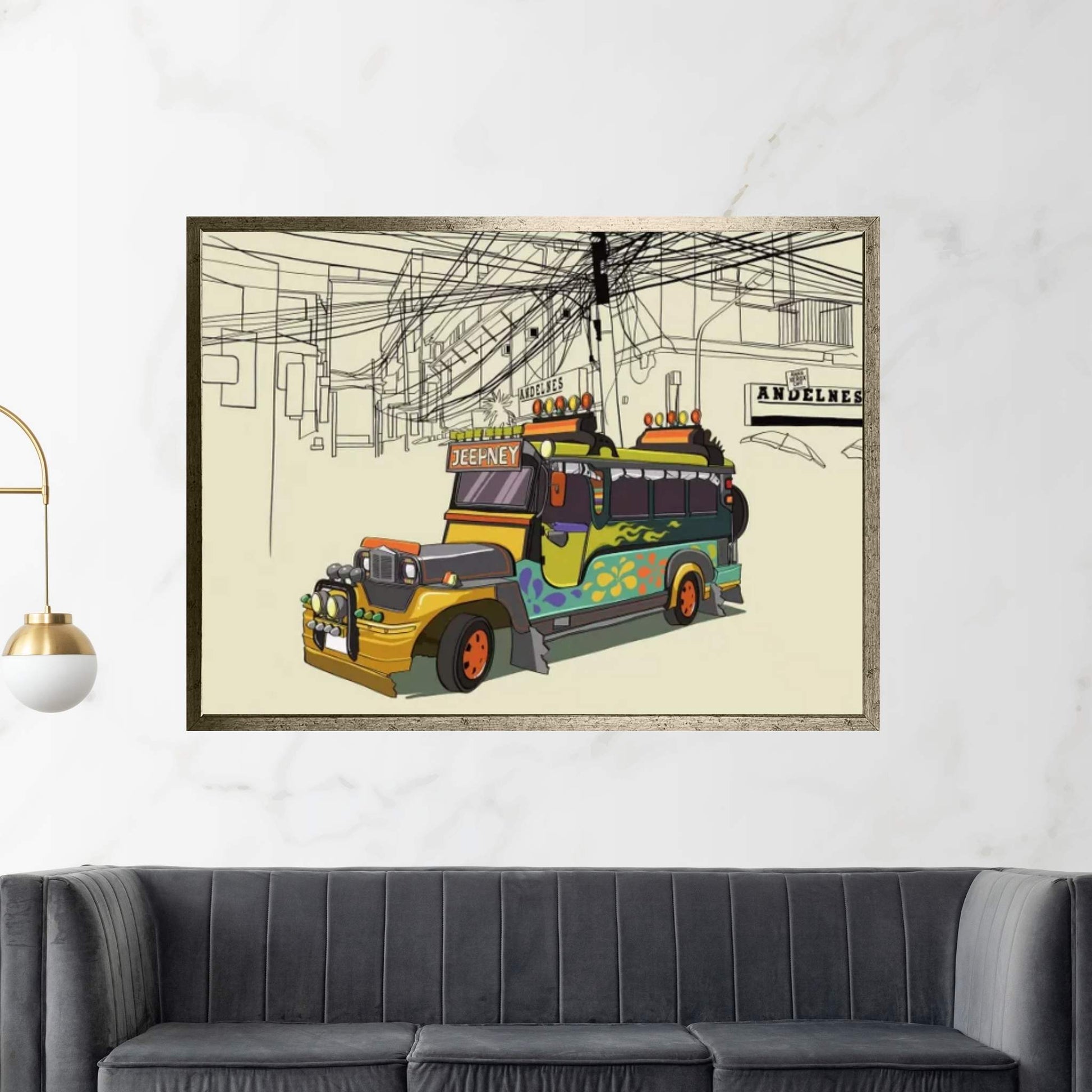 Philippines - Jeepney Canvas Wall Art - Y Canvas