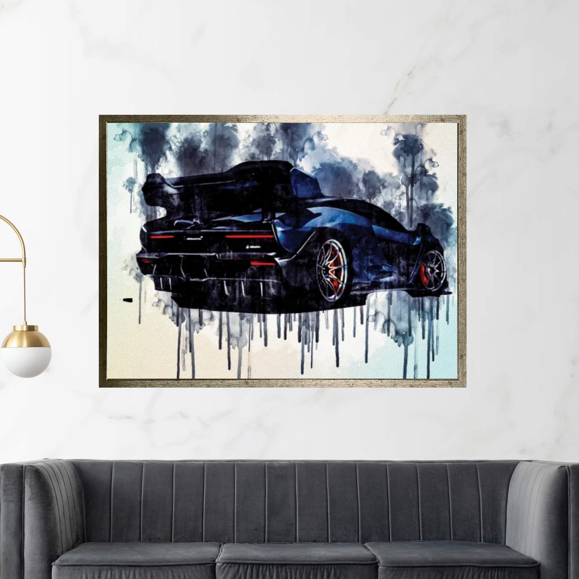 Mclaren Senna 2019 Rear View Hypercar Supercar Canvas Wall Art - Y Canvas