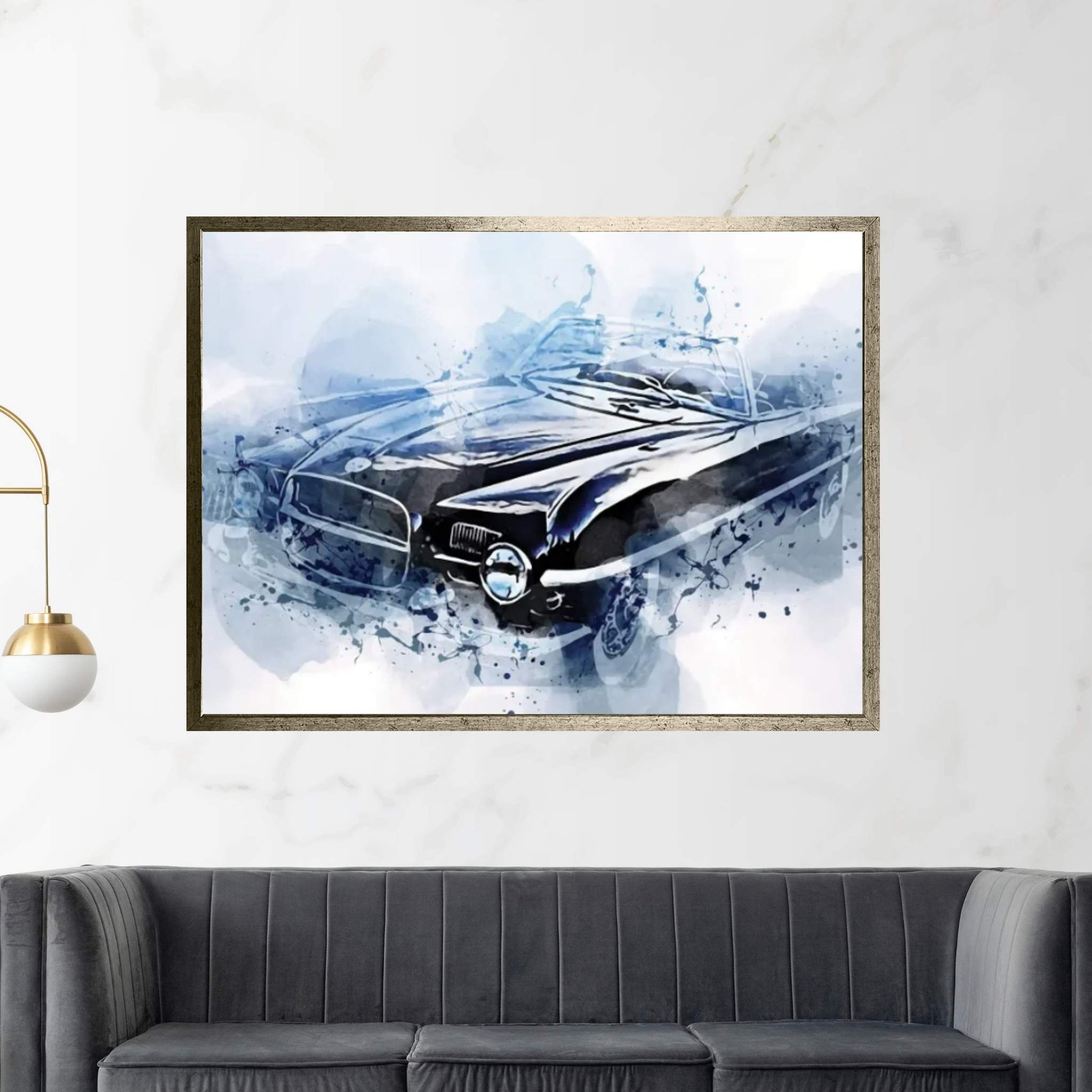 Dodge Firebomb Prototype Retro Cars 1953 Cars Black Cabriolet Cars Canvas Wall Art - Y Canvas