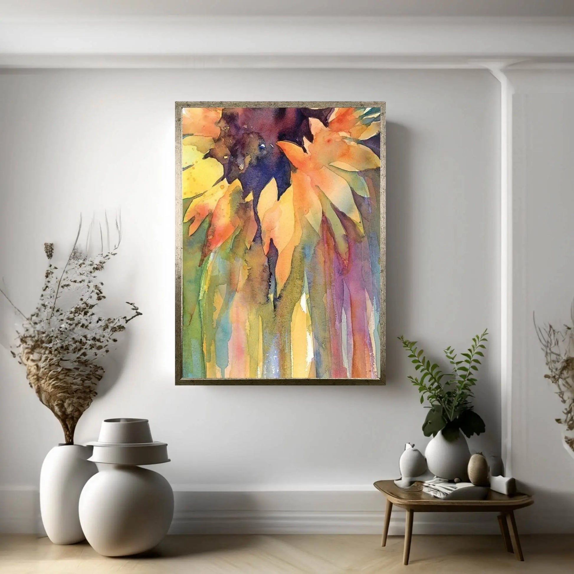 Rays Of Sun Canvas Wall Art - Y Canvas