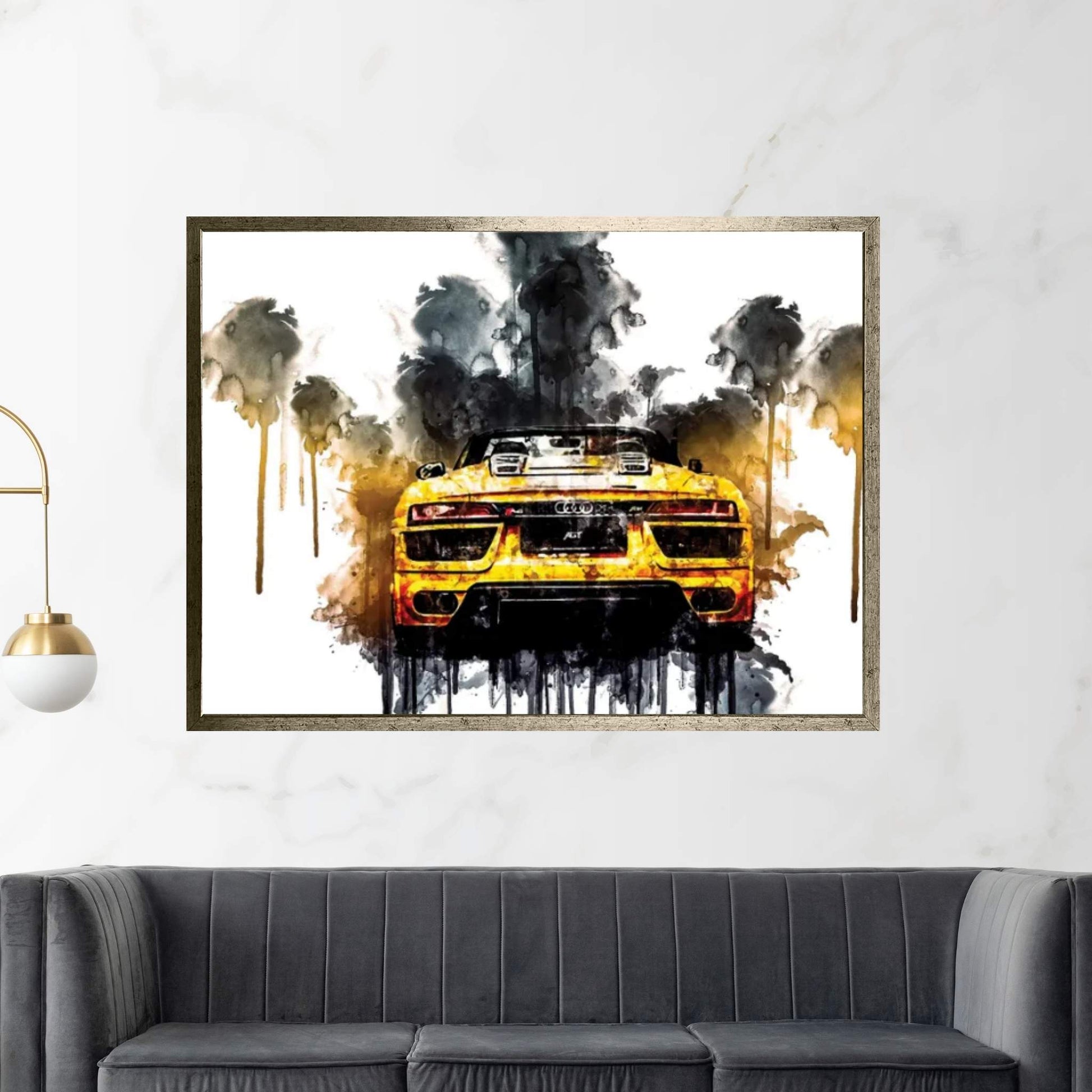 Car 2017 ABT Audi R8 Spyder Canvas Wall Art - Y Canvas