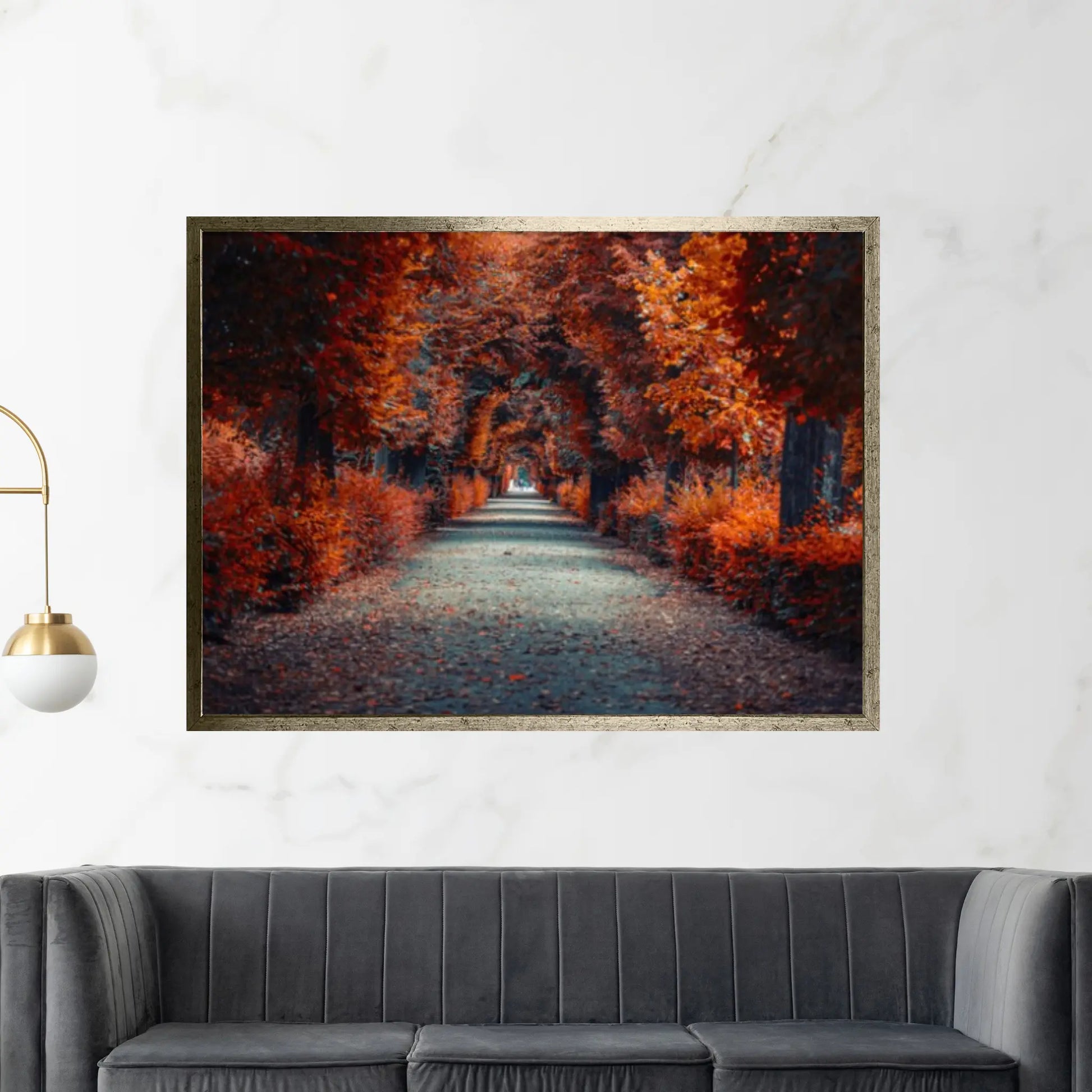 Autumn Landscape Canvas Wall Art Decor, Autumn Landscape Art Canvas, Autumn Printed, Forest Landscape Canvas Art - Y Canvas