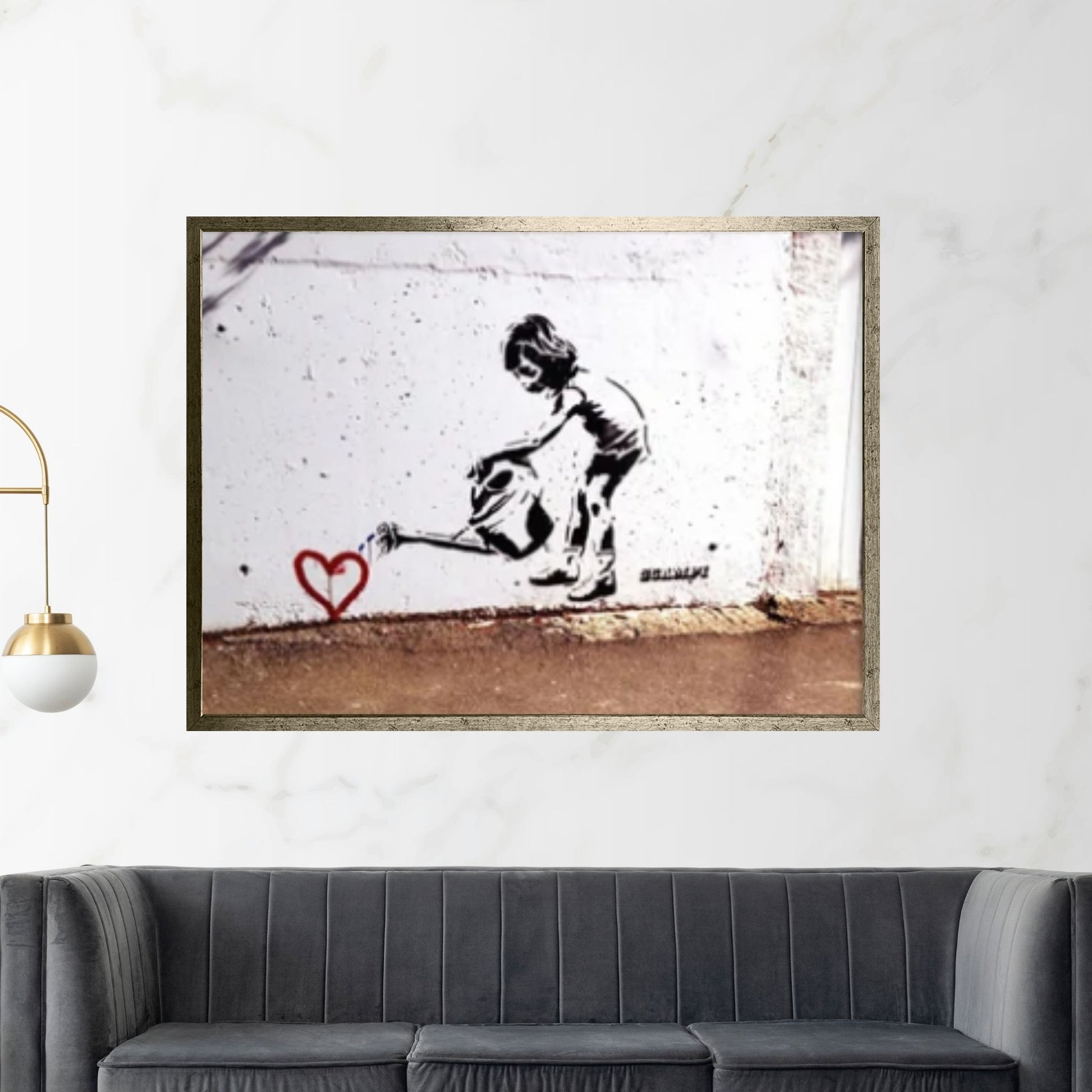 Banksy Street Art Canvas Wall Art / Banksy Planting Love Street Art Poster Canvas Y Canvas