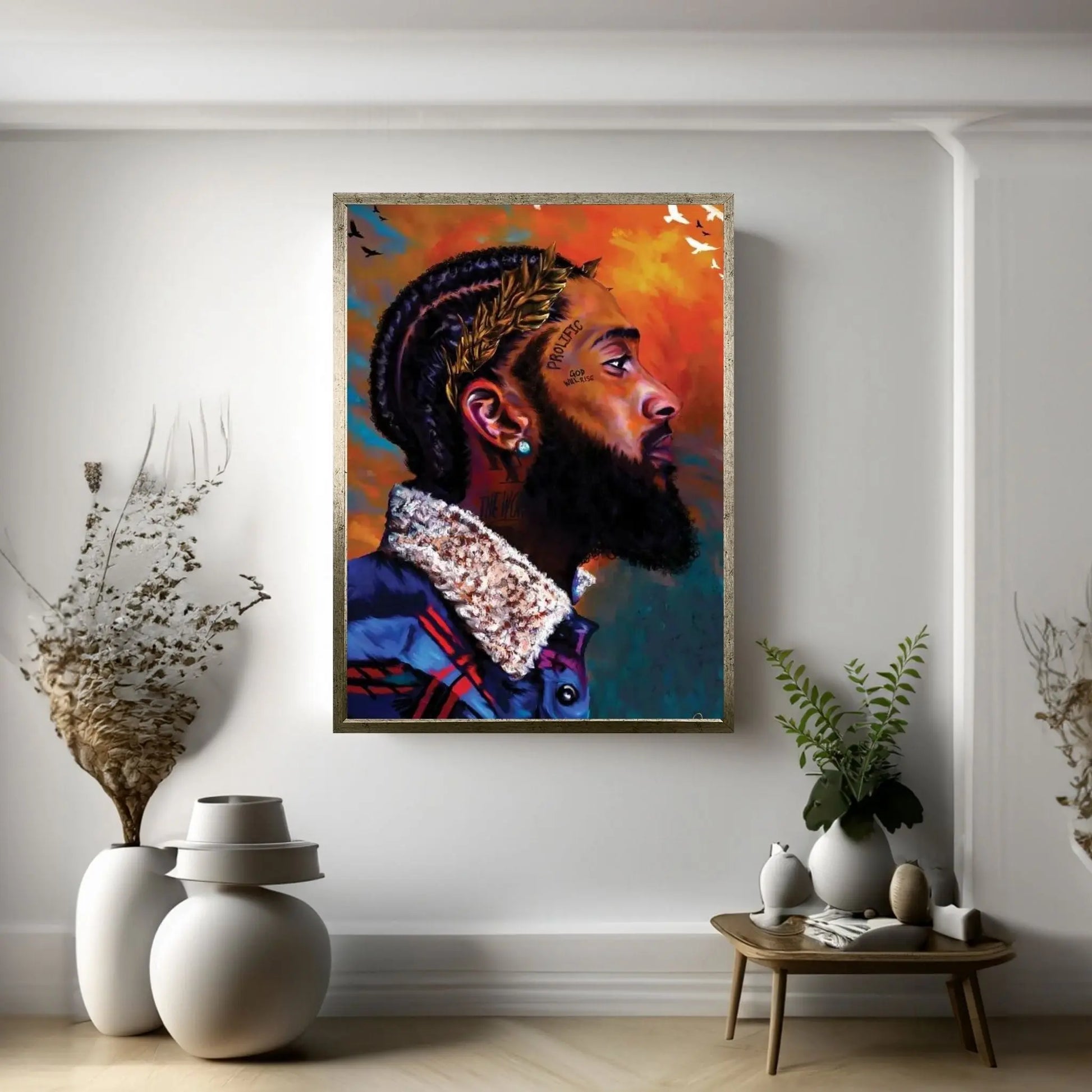 Nipsey Hussle Canvas Wall Art - Y Canvas