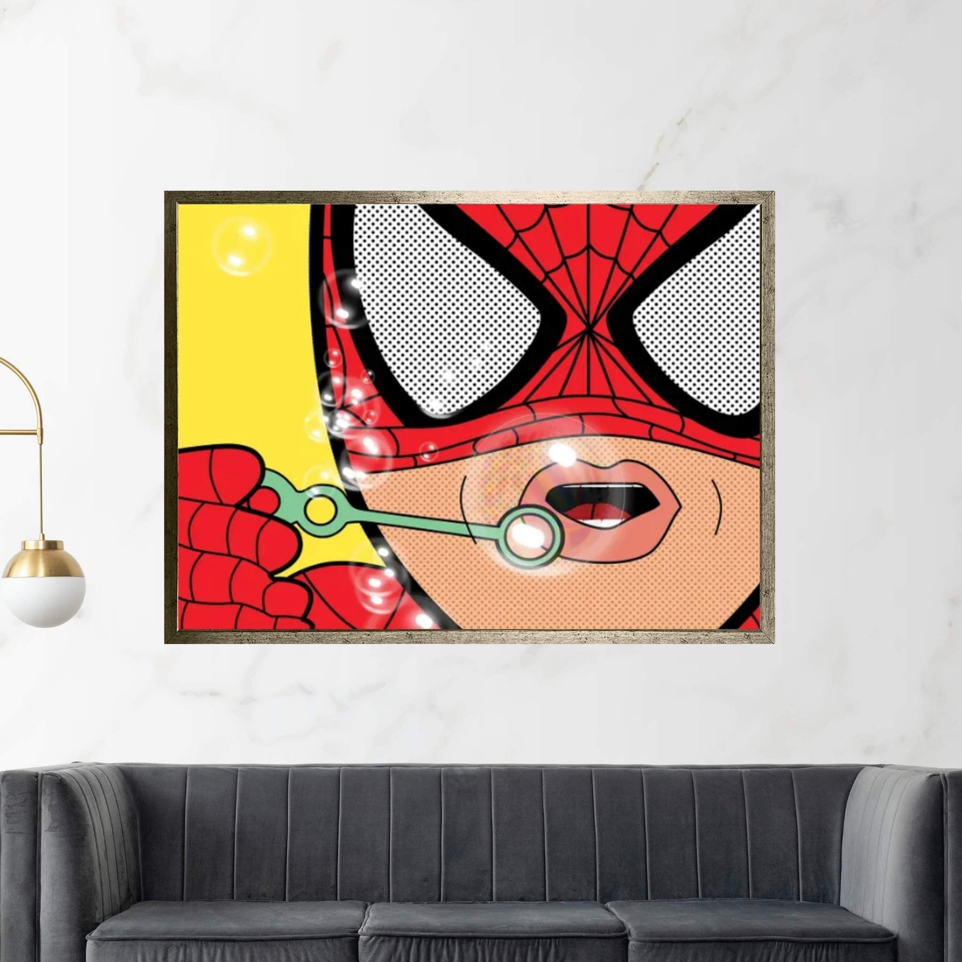 Spidey Bubbles Canvas Wall Art - Y Canvas