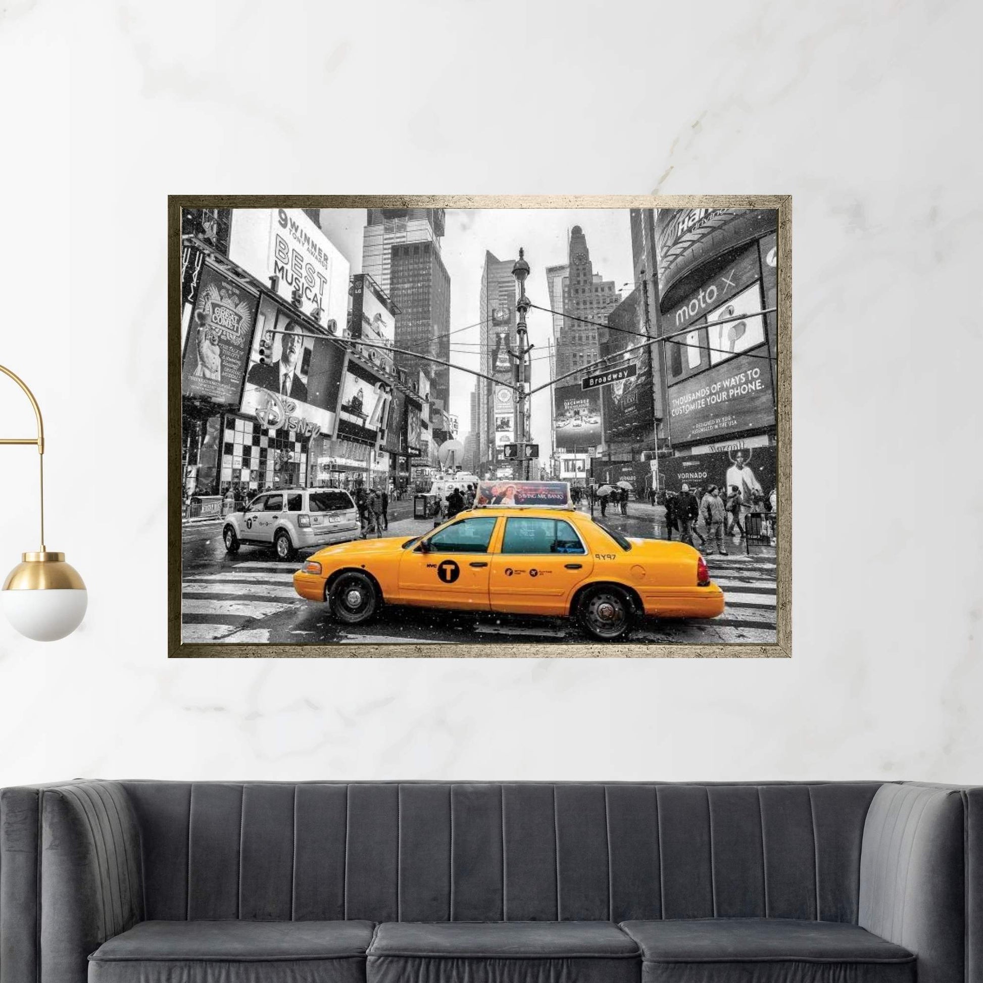 Times Square Yellow Cab I Canvas Wall Art - Y Canvas