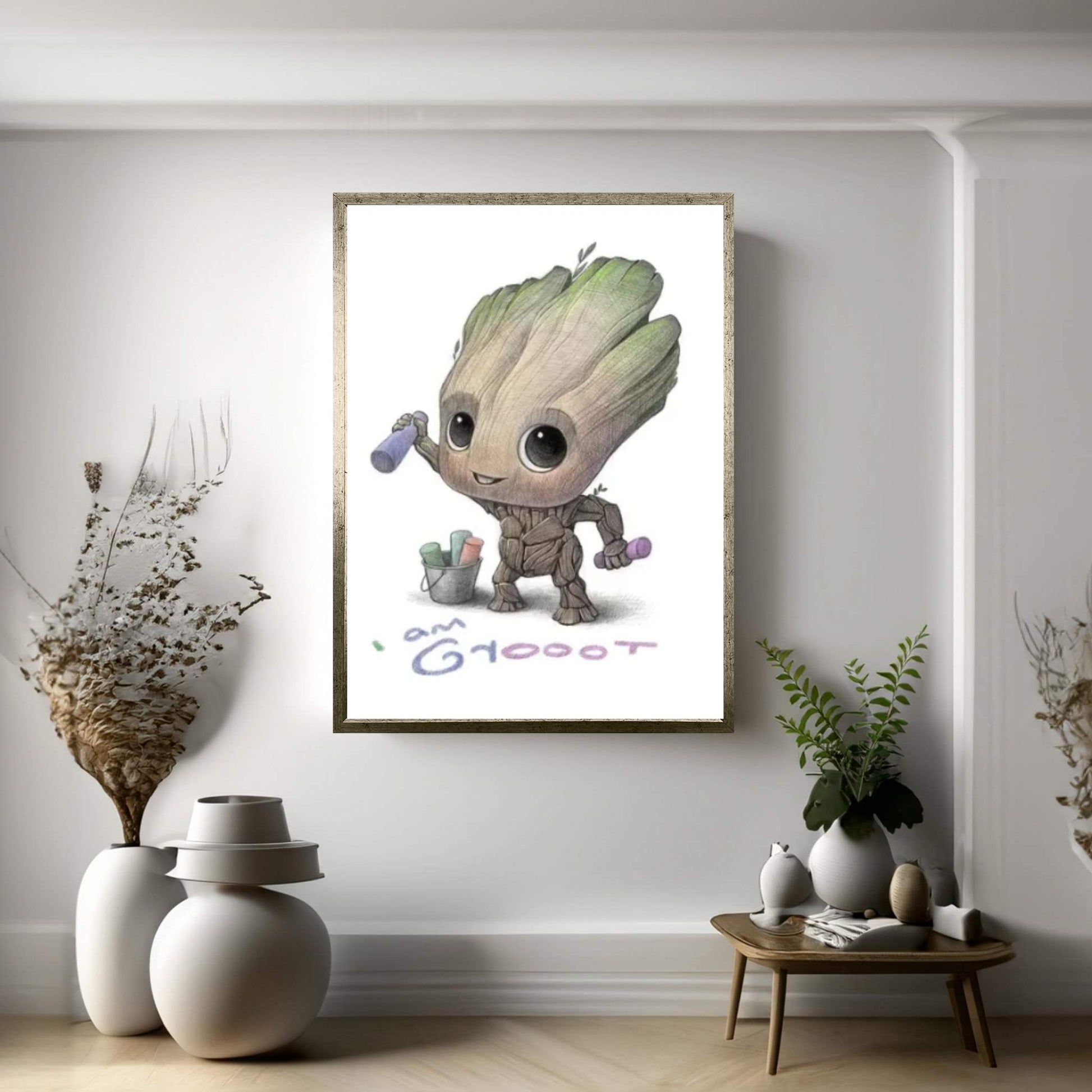 Baby Groot Canvas Wall Art - Y Canvas