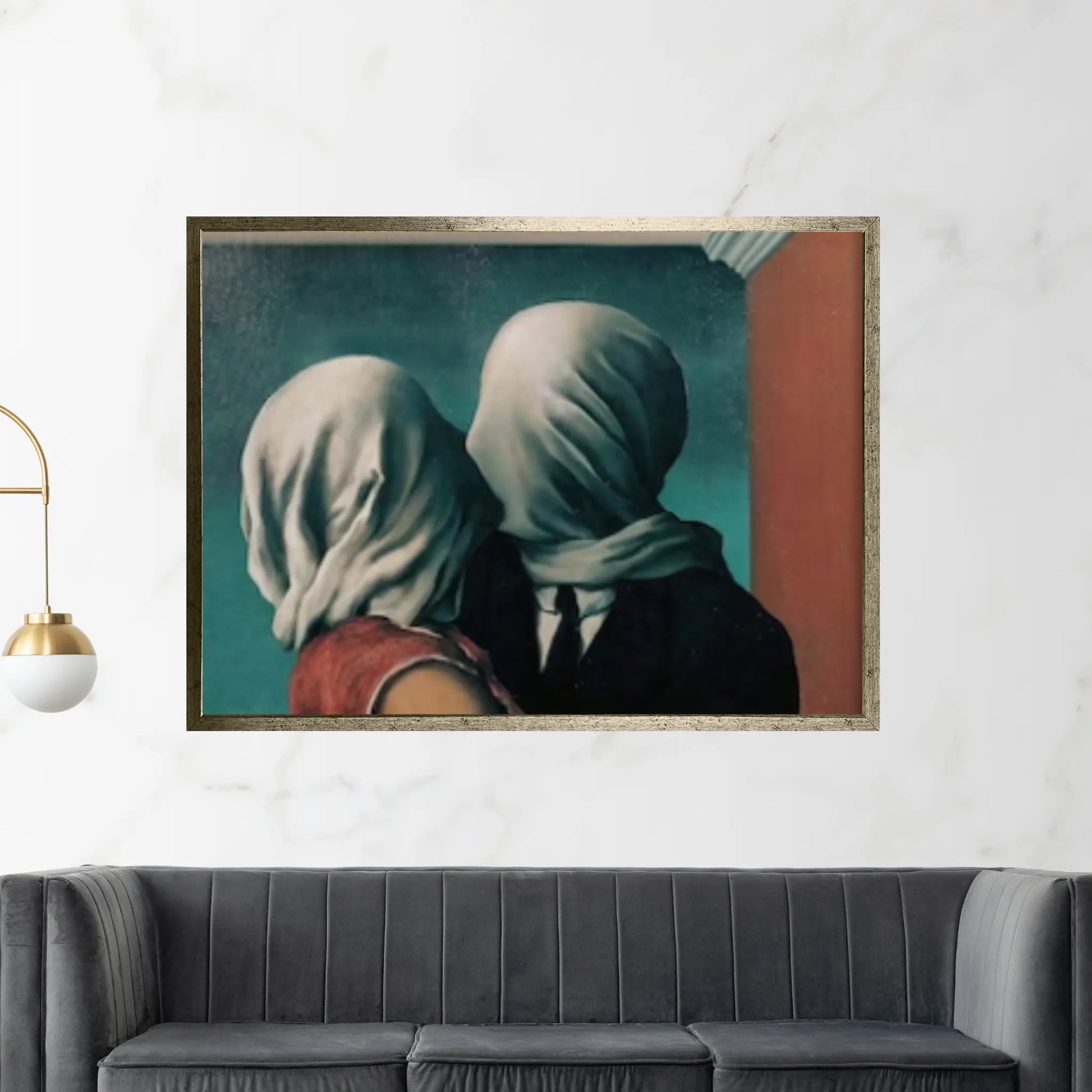 Rene Magritte Canvas Wall Art Poster, The Lovers Canvas, Rene Magritte the lovers Canvas, Rene Magritte Wall Art - Y Canvas