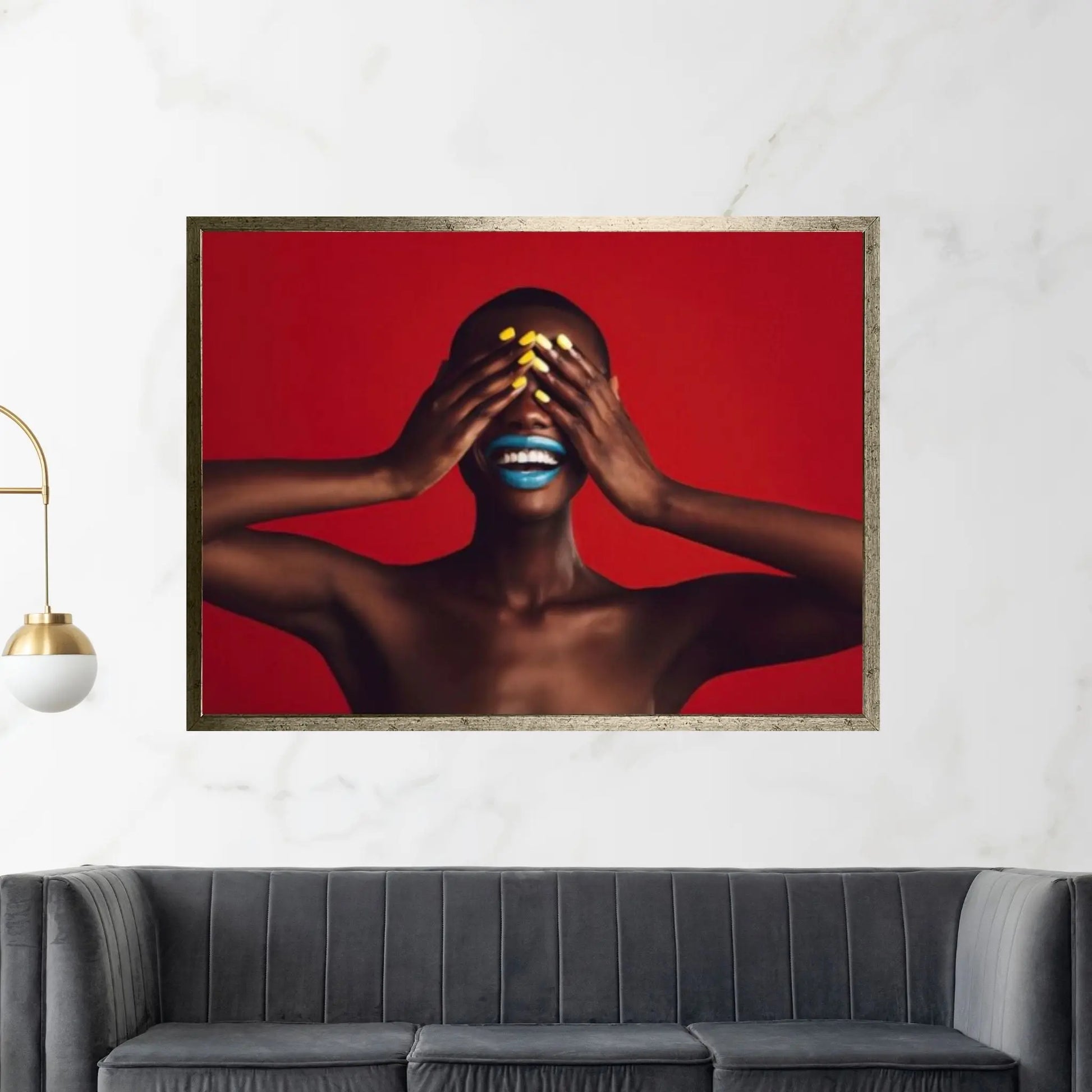 Black American Afro African Nude Woman Indian Oil Painting on Canvas Posters and Prints Scandinavian Wall Art - Y Canvas