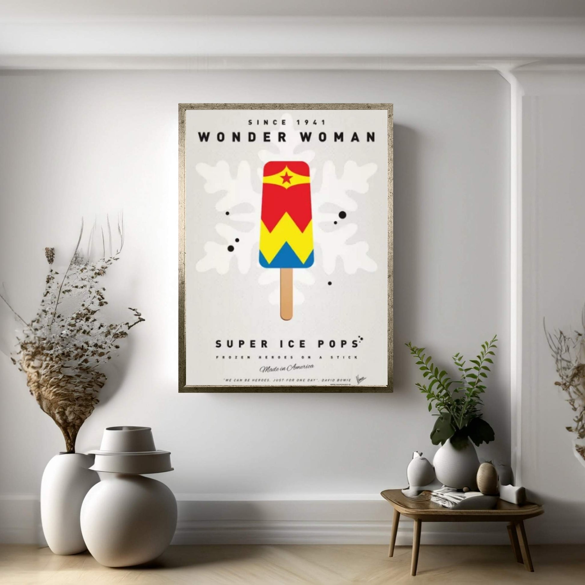 Superhero Ice Pop Wonder Woman Canvas Wall Art - Y Canvas