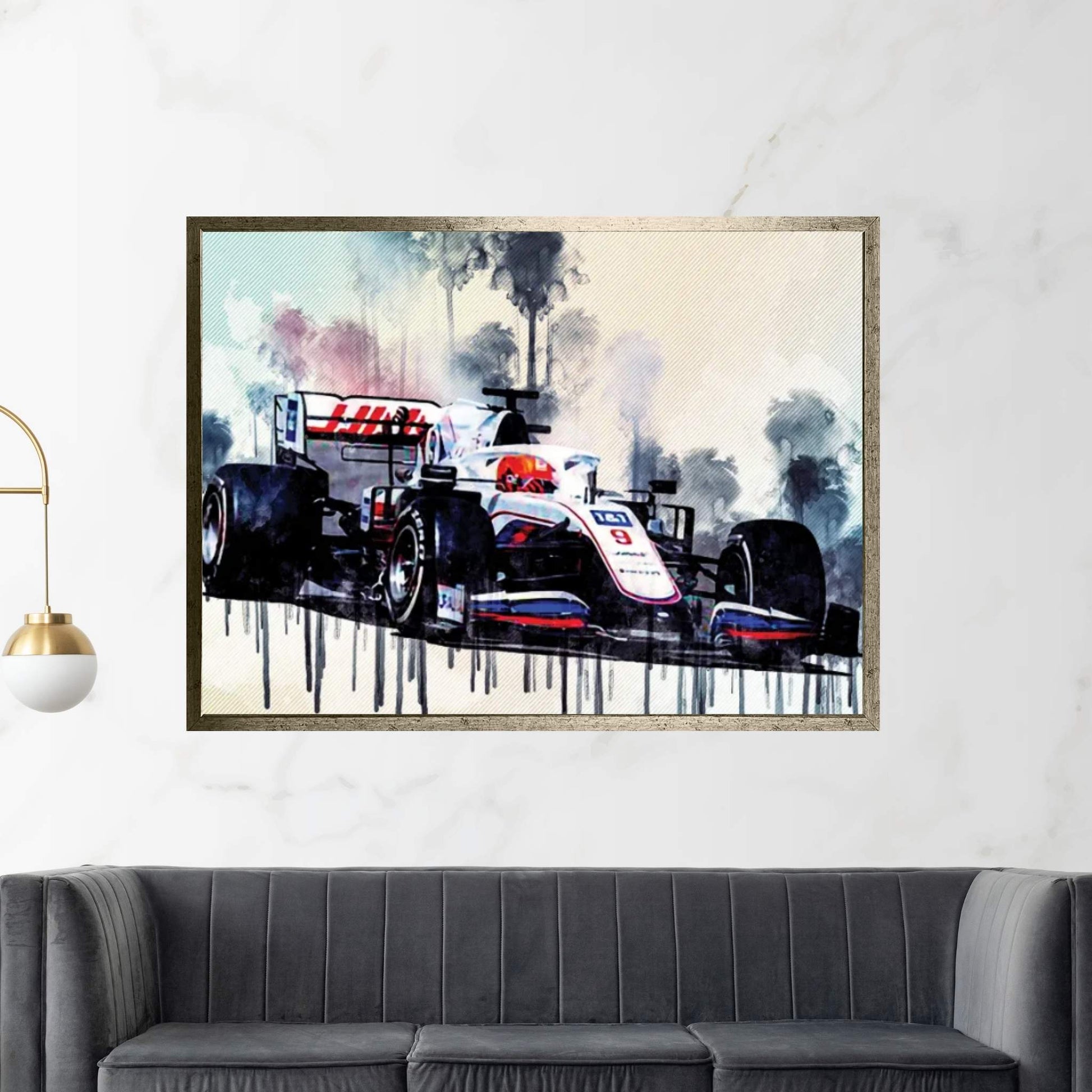 Nikita Mazepin 2021 Haas Vf-21 Haas F1 Team Russian Racing Drivers Formula 1 Canvas Wall Art - Y Canvas