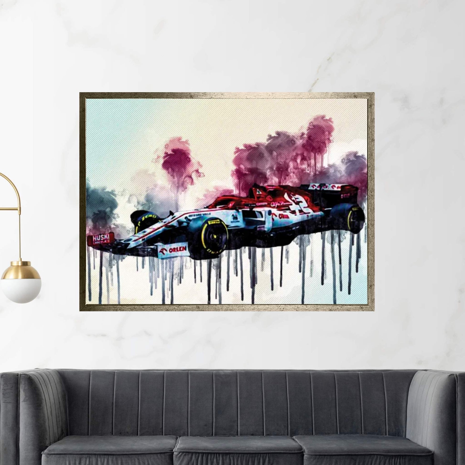 Alfa Romeo C39 Side View 2020 F1 Cars Studio Formula 1 Canvas Wall Art - Y Canvas