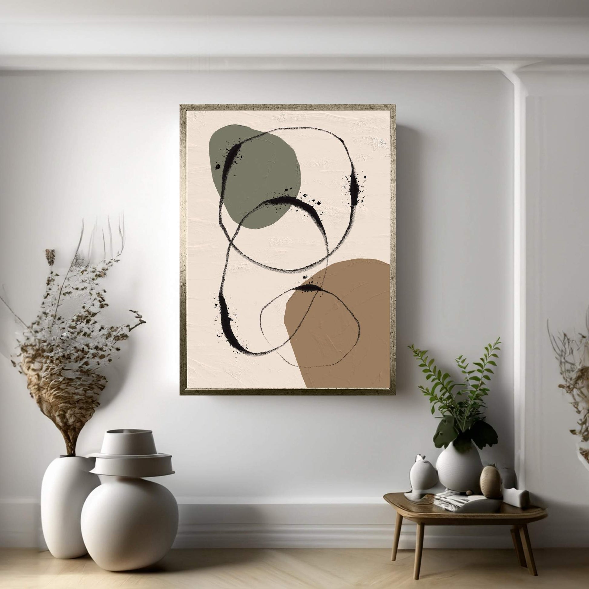 Popular Modern ;Geometric Lines Canvas Wall Art - Y Canvas