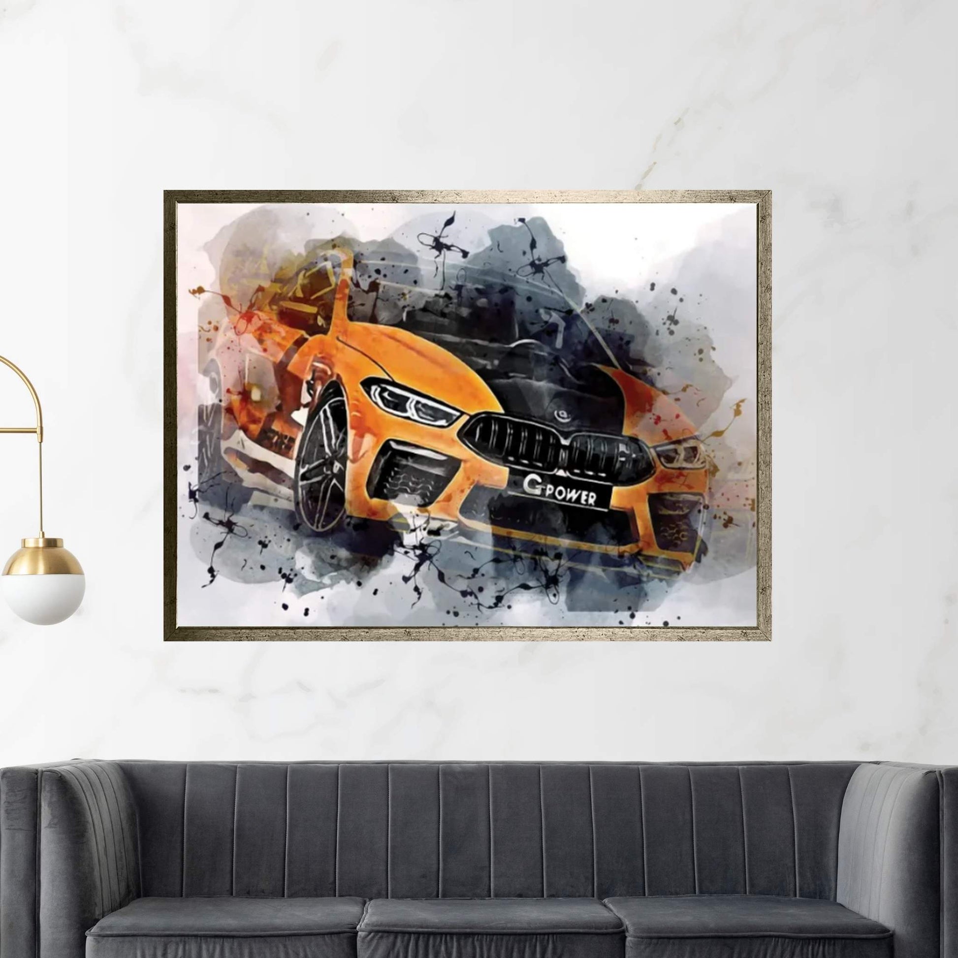 G-Power G8M Hurricane Rs Orange Sports Coupe BMW M8 F92 Exterior Canvas Wall Art - Y Canvas