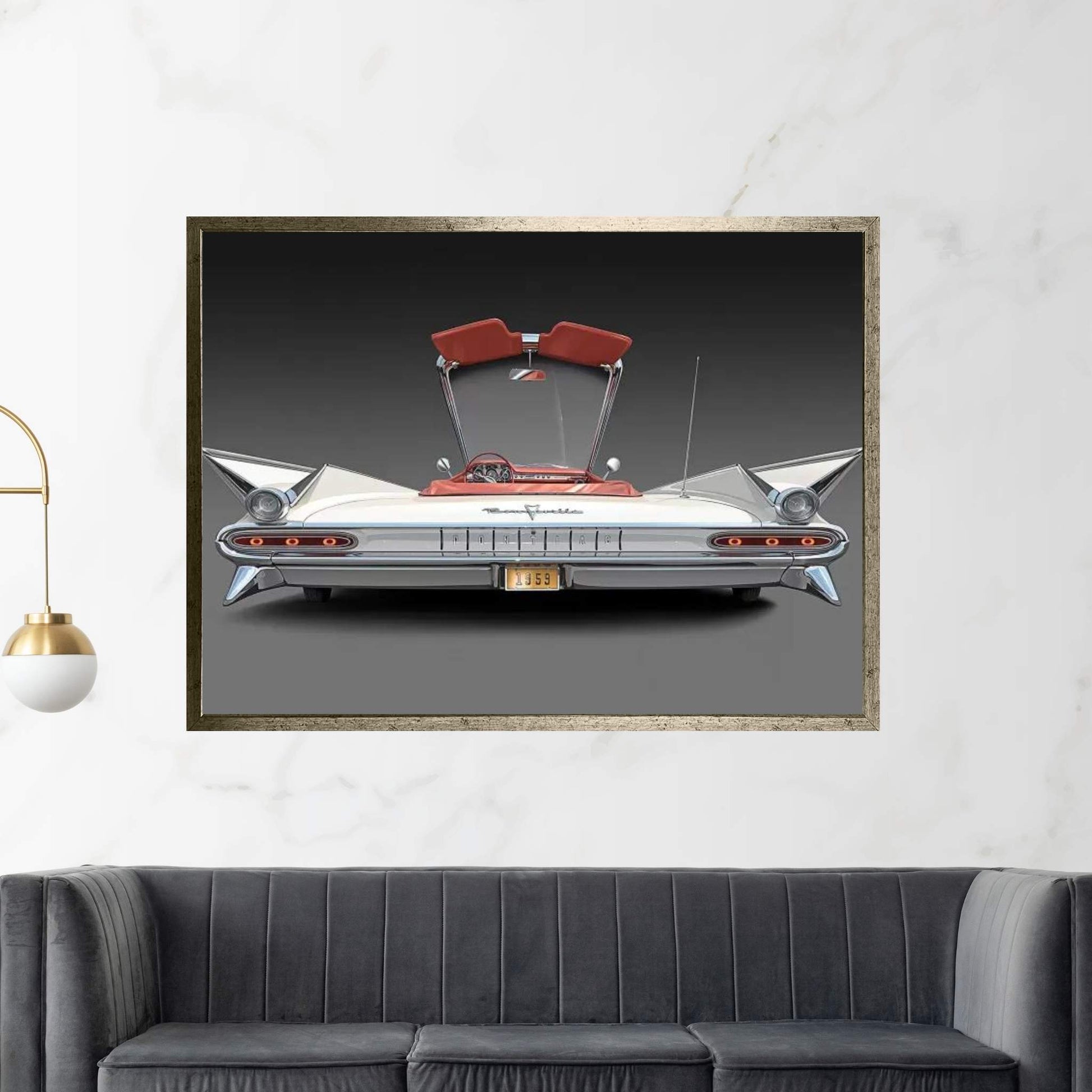 1959 Pontiac Bonneville Canvas Wall Art - Y Canvas