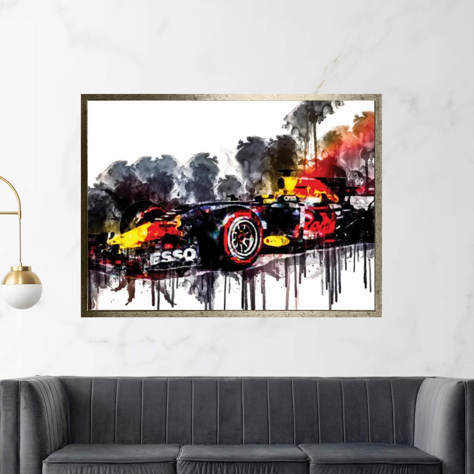 2017 Red Bull RB13 Formula Car Vehicle CCLXXII Canvas Wall Art - Y Canvas