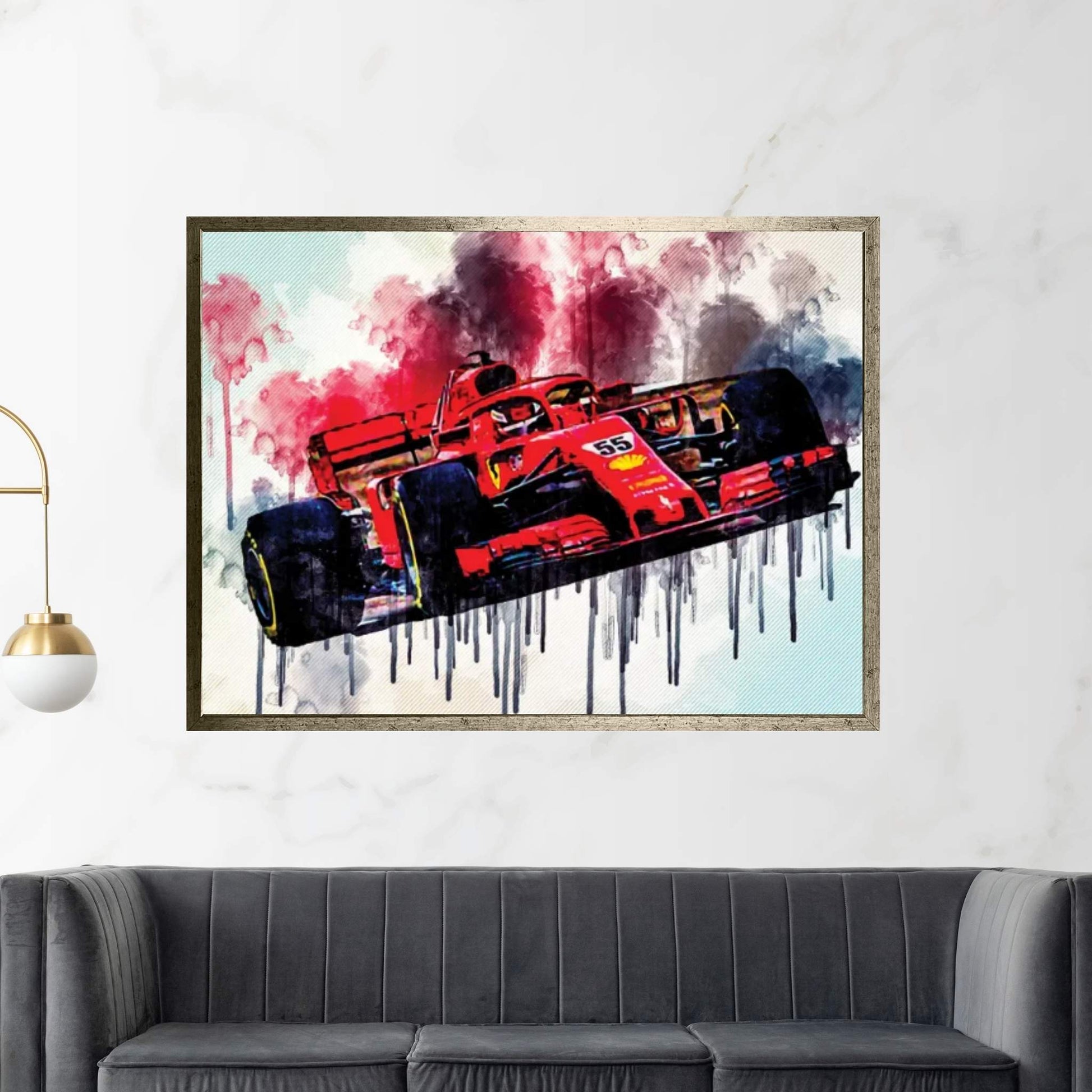 Ferrari Sf21 Carlos Sainz 2021 F1 Cars Formula 1 Ferrari Canvas Wall Art - Y Canvas