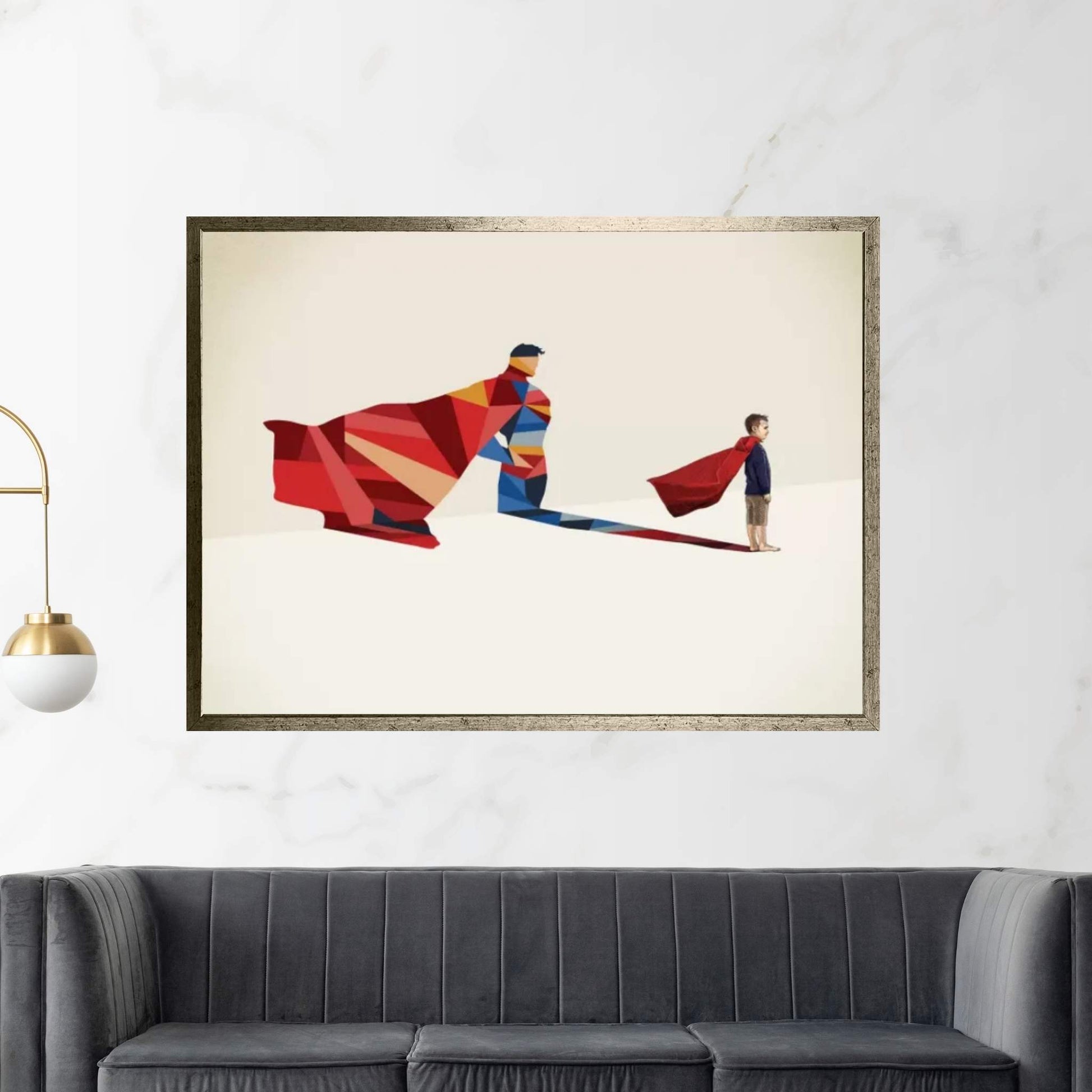 Walking Shadow Hero I Canvas Wall Art - Y Canvas