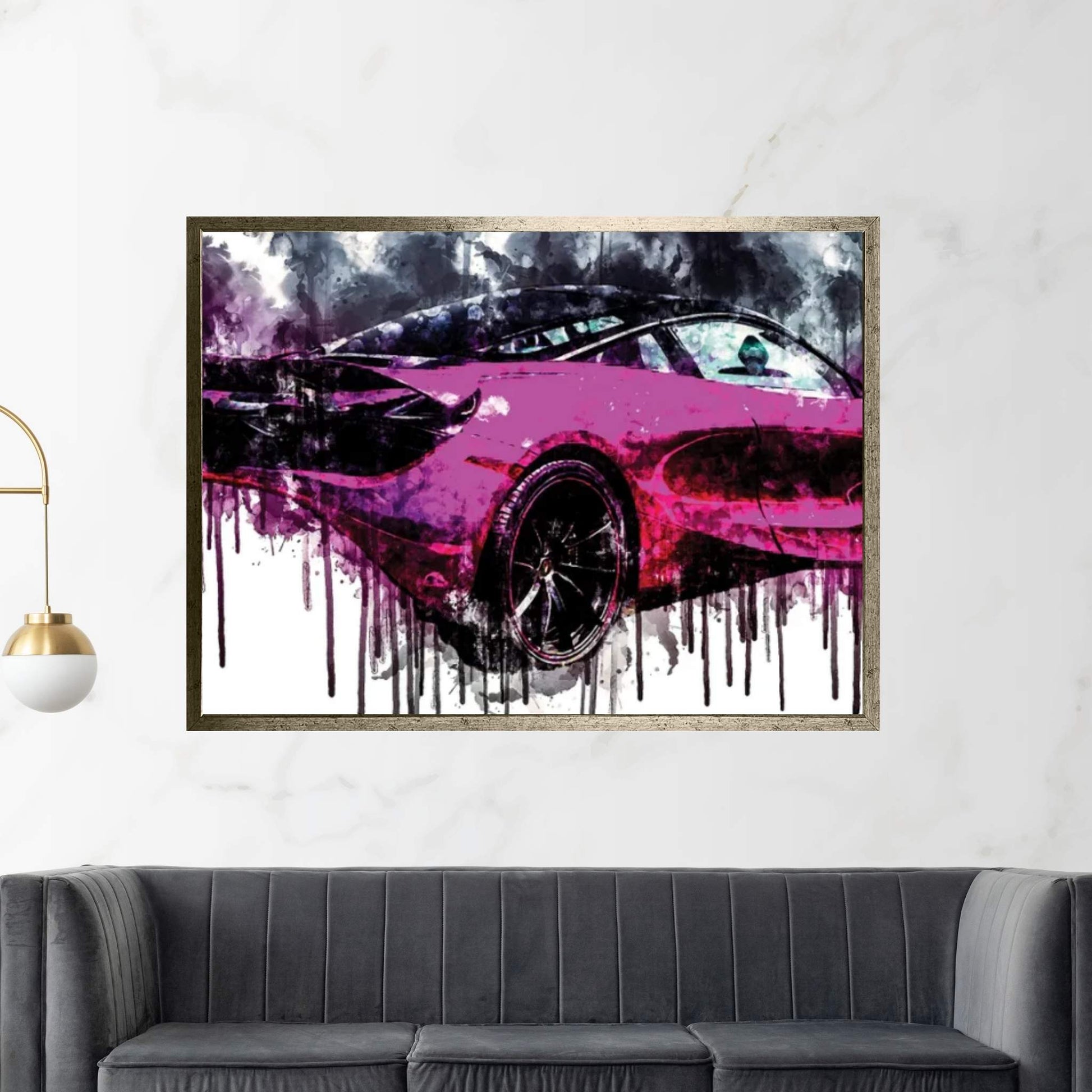 2017 McLaren MSO 720S Coupe Fux Fuchsia Vehicle CLXXIV Canvas Wall Art - Y Canvas