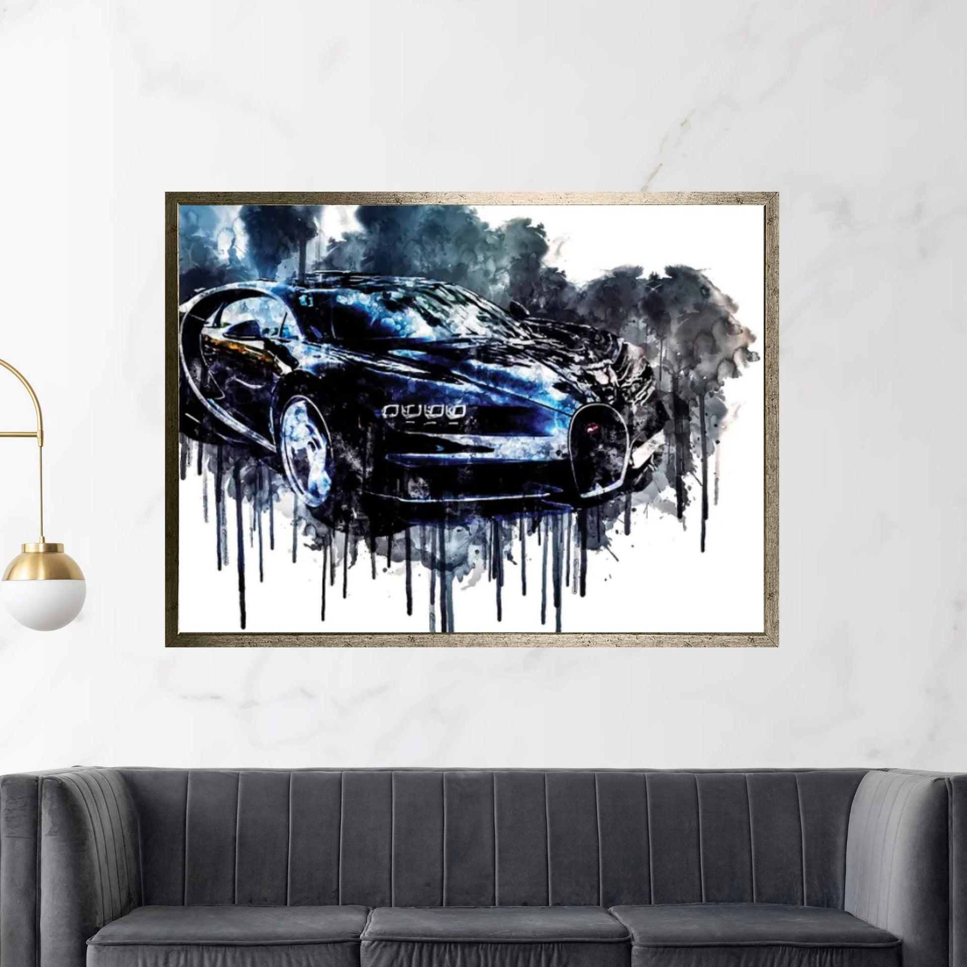 2017 Bugatti Chiron Geneva Auto Expo Vehicle XLVIII Canvas Wall Art - Y Canvas