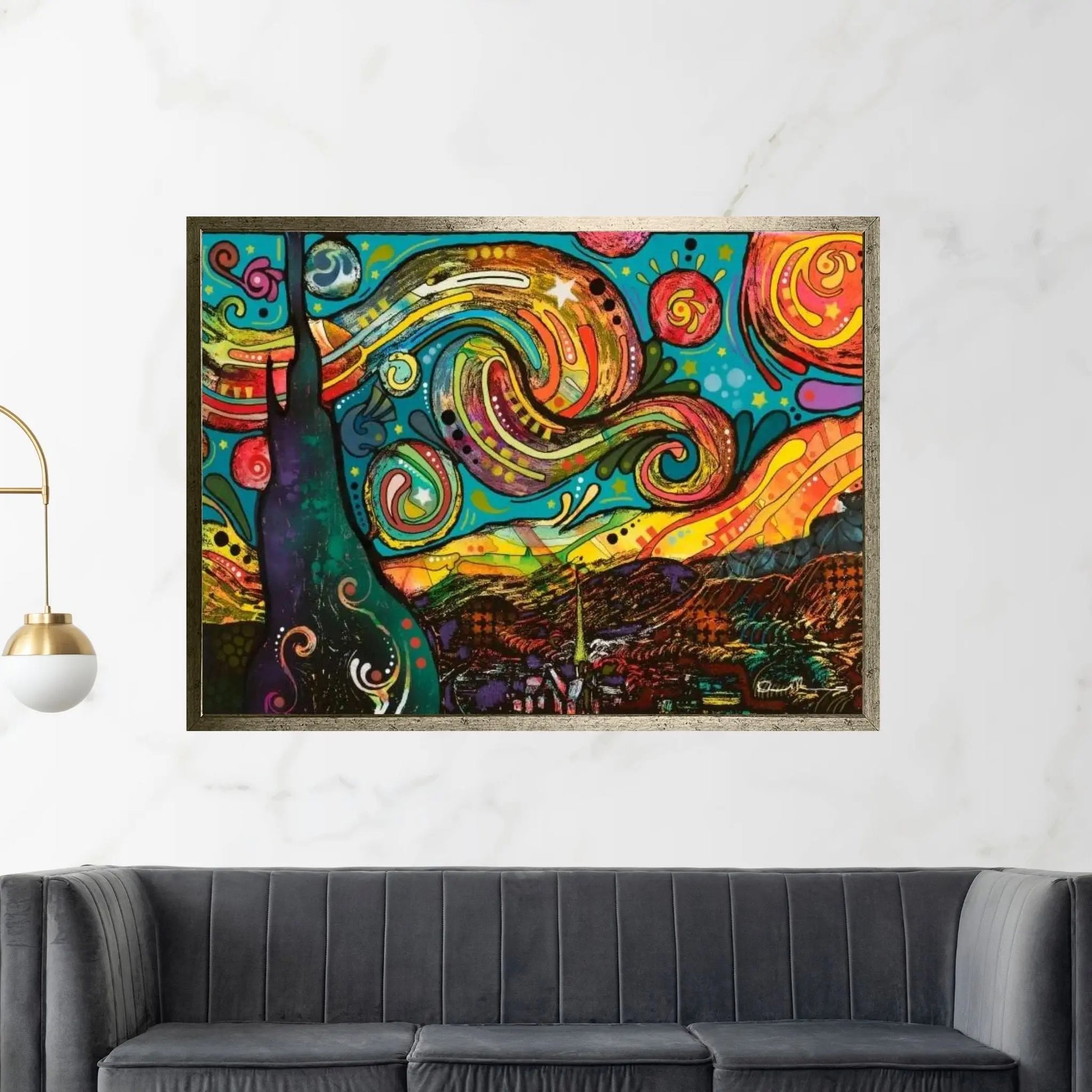 Starry Night Canvas Wall Art - Y Canvas