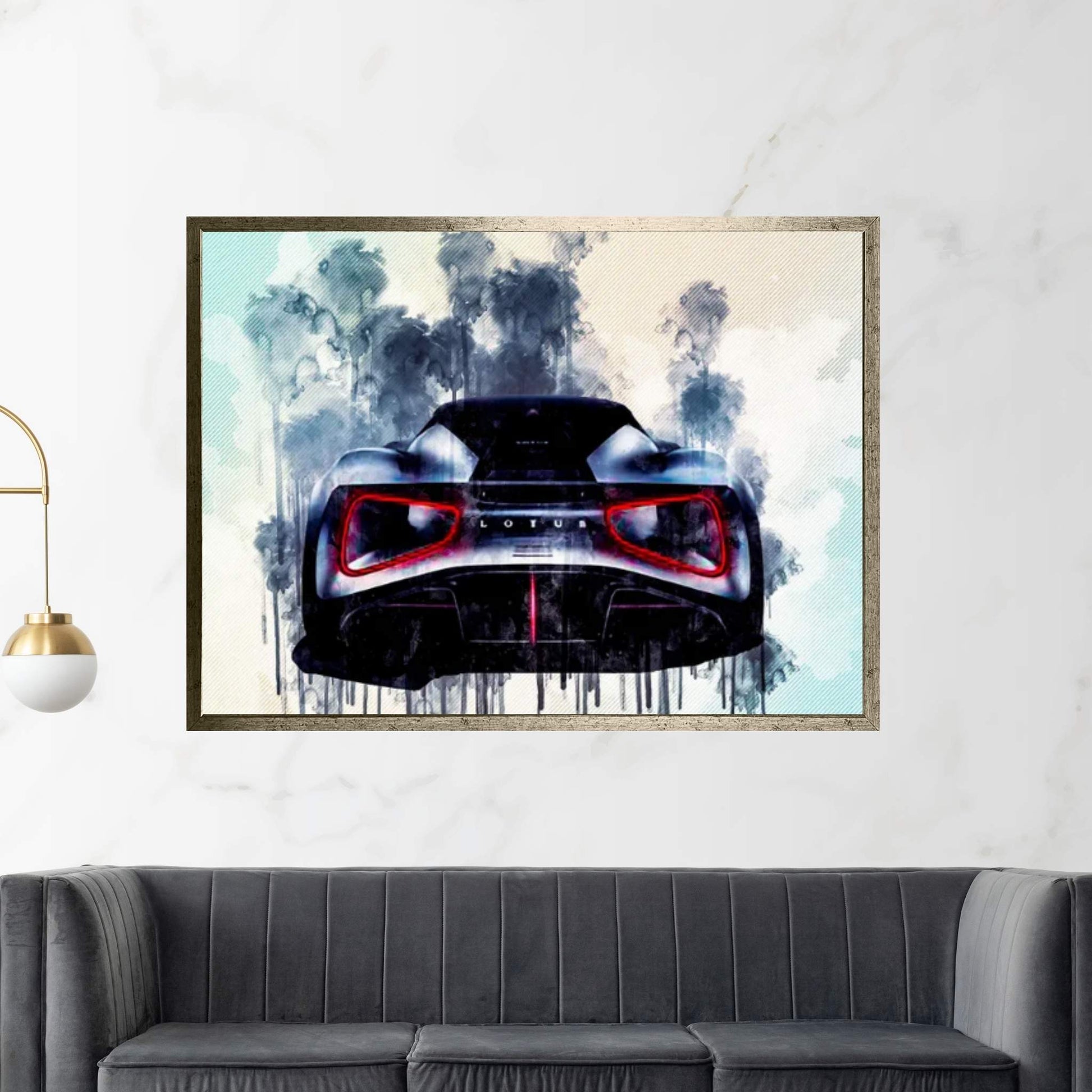 Lotus Evija 2020 Hypercar Exterior Rear View 2000 Horsepower Electric Hypercar Canvas Wall Art - Y Canvas