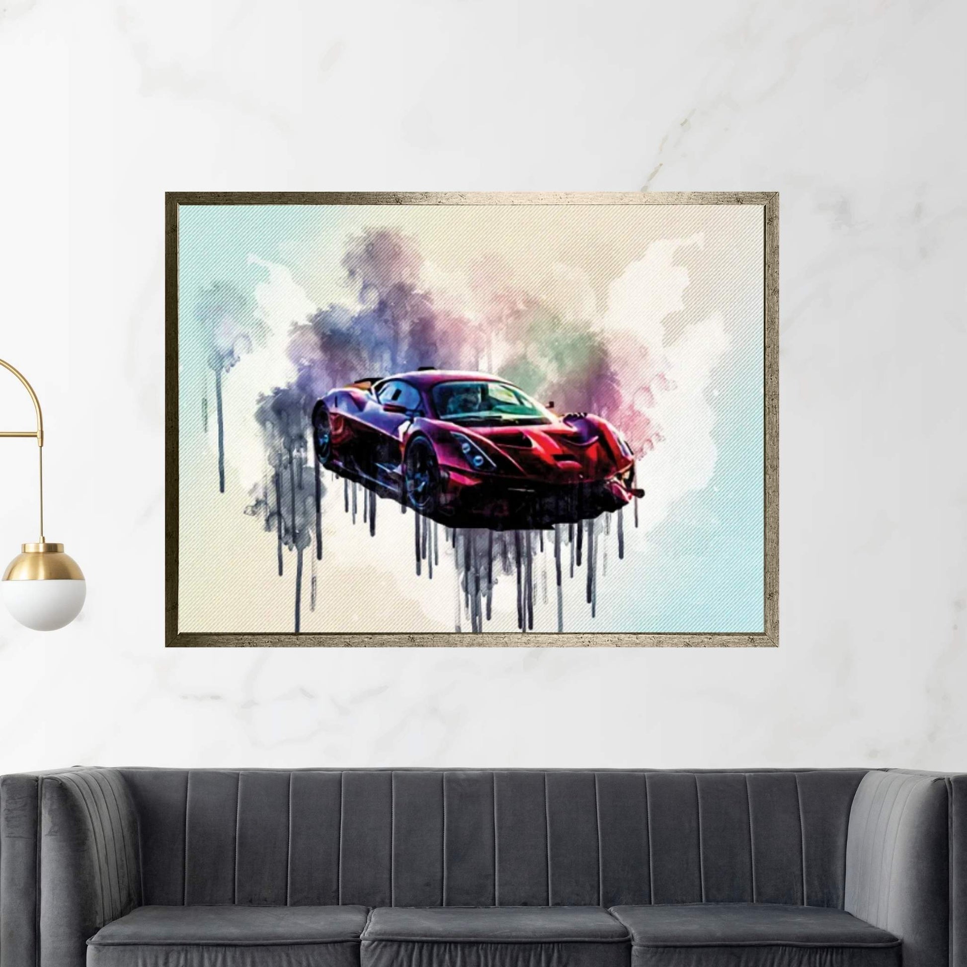 Brabham Bt62 2021 Hypercar Front View New Red Bt62 New Hypercars Supercars Canvas Wall Art - Y Canvas