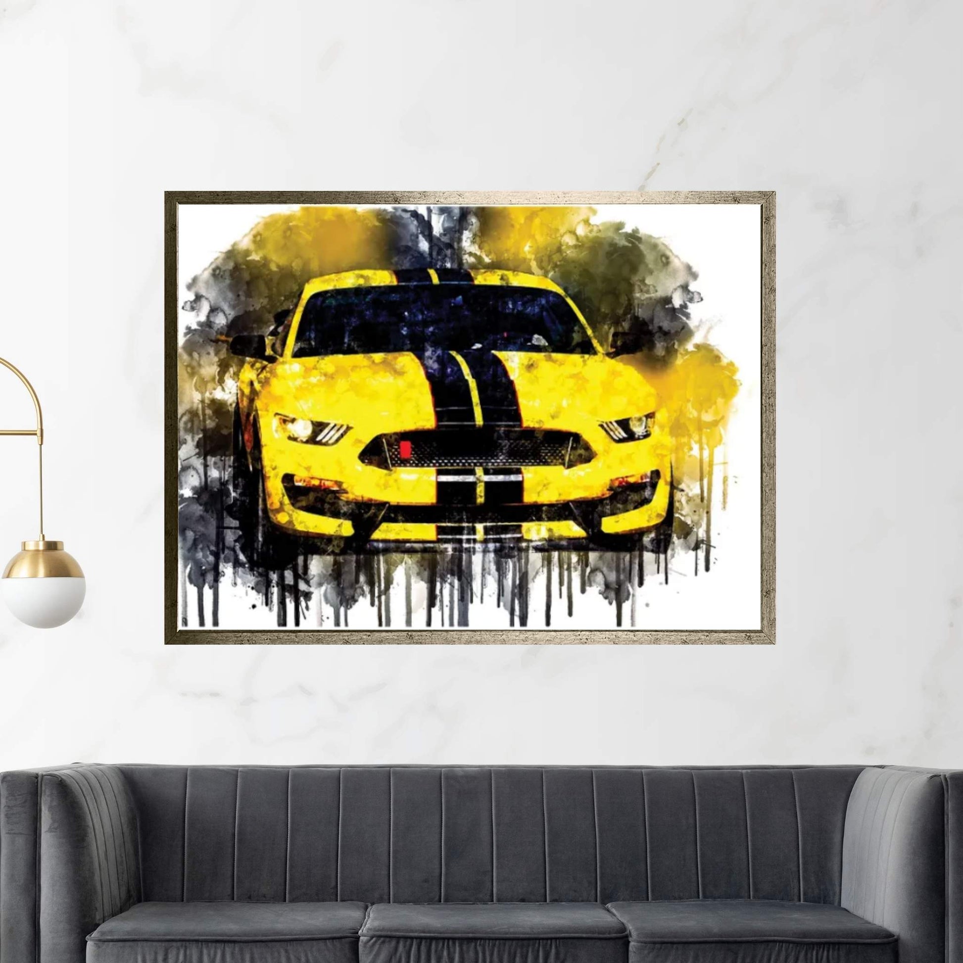 2017 Ford Mustang Shelby GT350 Sports Car Vehicle LXXXII Canvas Wall Art - Y Canvas