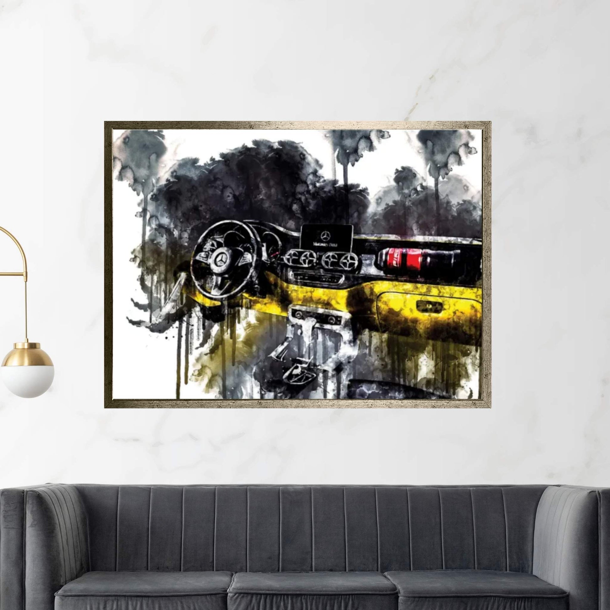 2017 Mercedes Benz Concept X Class Pickup Interior Vehicle CCVI Canvas Wall Art - Y Canvas