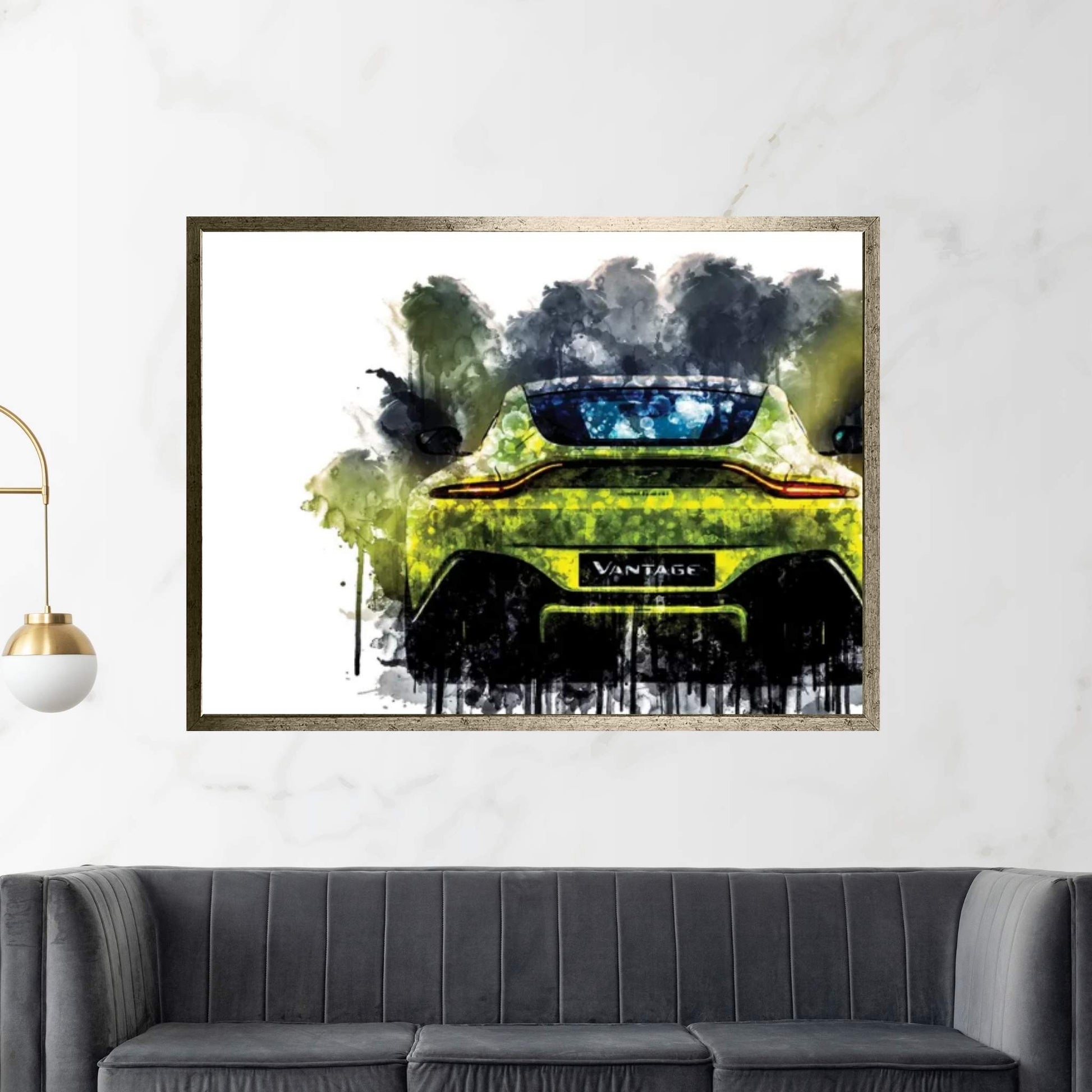 2018 Aston Martin Vantage Vehicle CCCLXIV Canvas Wall Art - Y Canvas