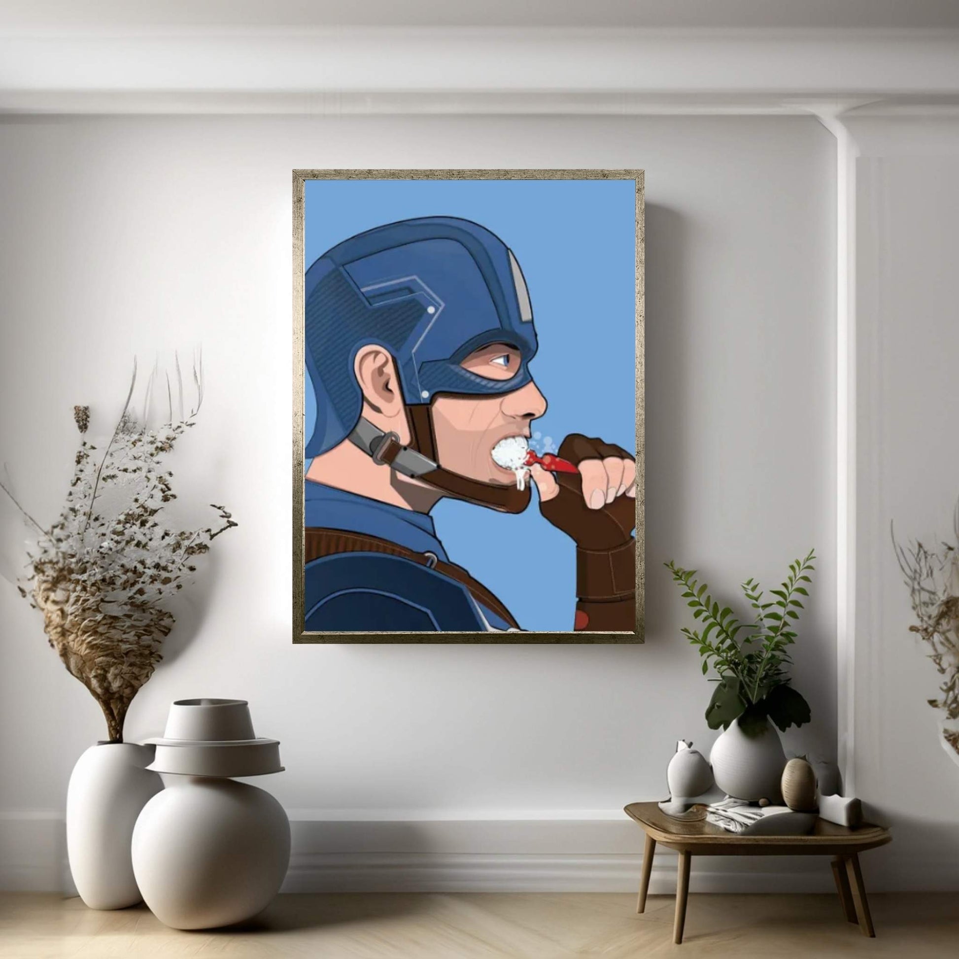 Cap Teeth Canvas Wall Art - Y Canvas