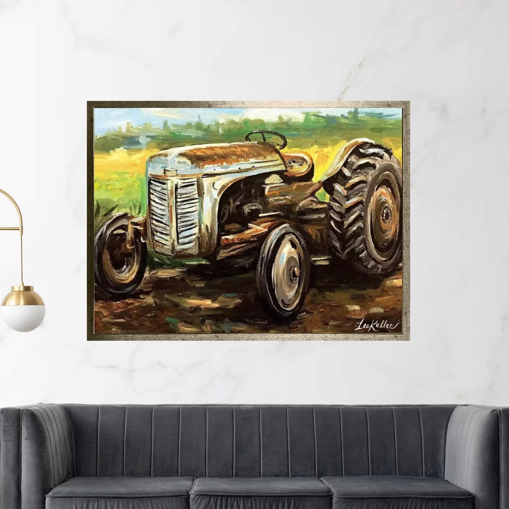 Vintage Tractor Canvas Wall Art - Y Canvas