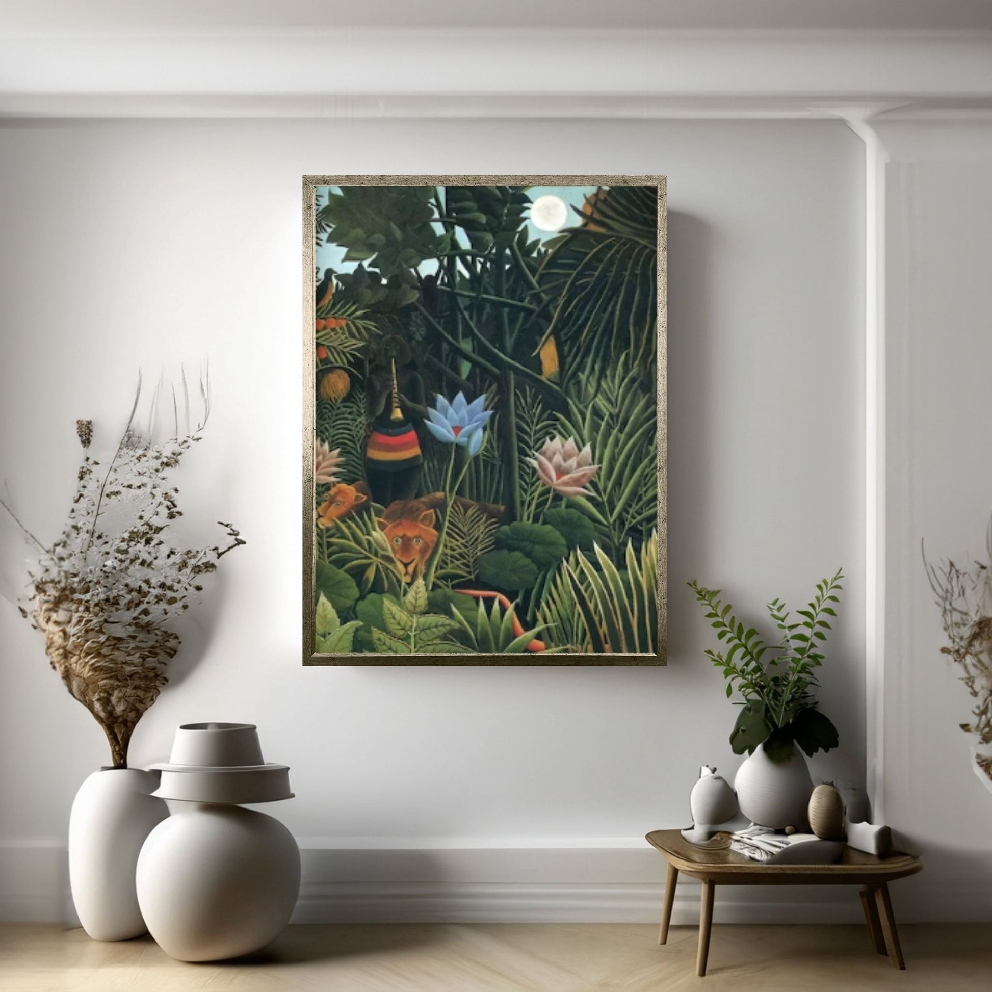 Henri Rousseau The Dream Canvas Wall Art Poster, Tropical Exhibition Canvas Wall Art Poster - Y Canvas