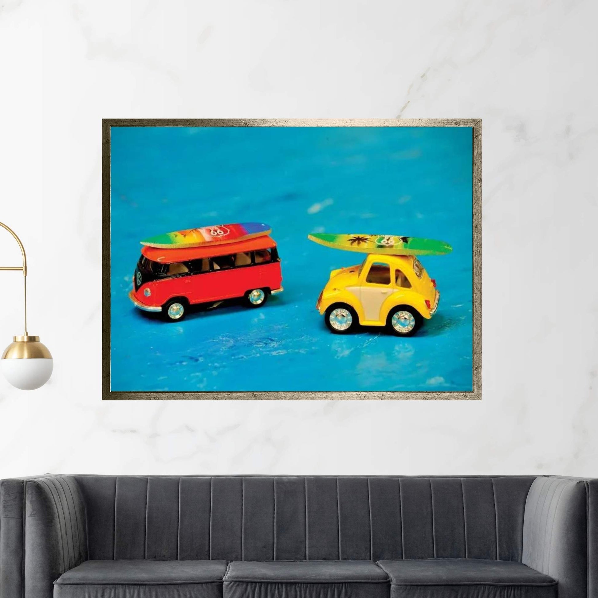 Cruising Mini Surfboards Canvas Wall Art - Y Canvas