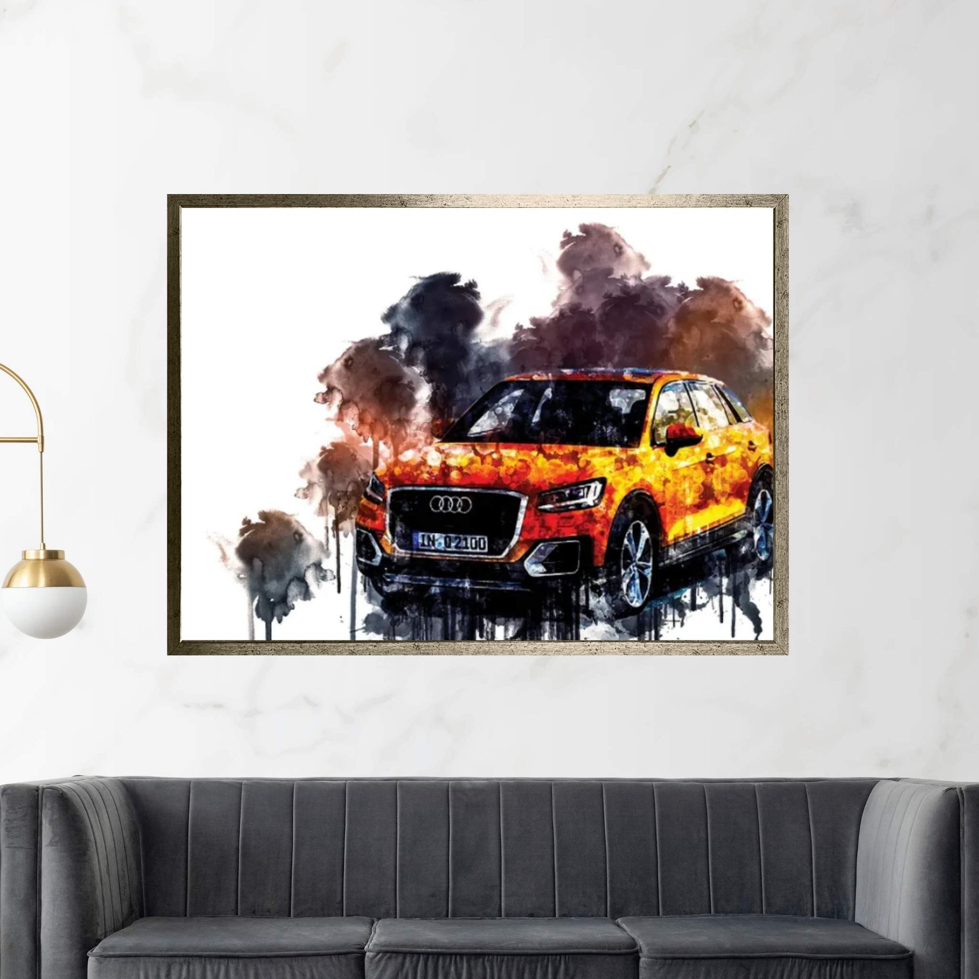 Car 2017 Audi Q2 TFSI Quattro Canvas Wall Art - Y Canvas