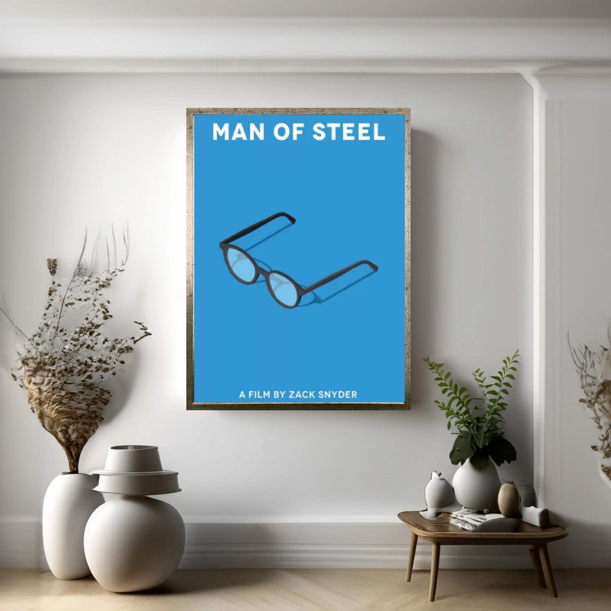 Man Of Steel Minimalist Poster Canvas Wall Art - Y Canvas