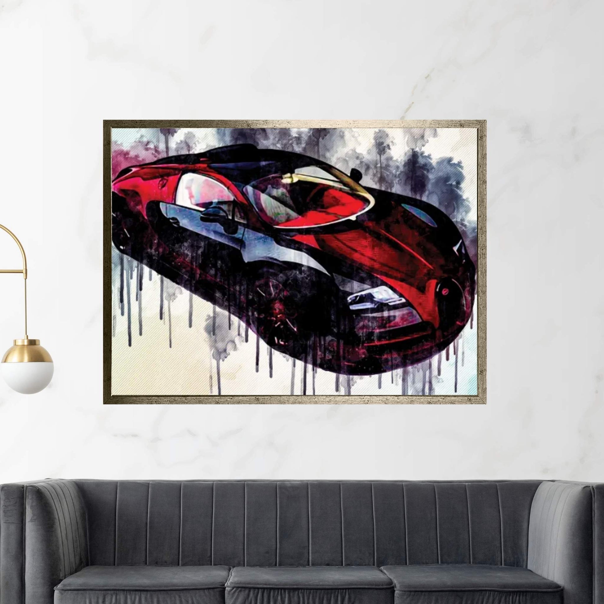 Bugatti Veyron Grand Sport Vitesse La Finale 2021 Hypercar Canvas Wall Art - Y Canvas