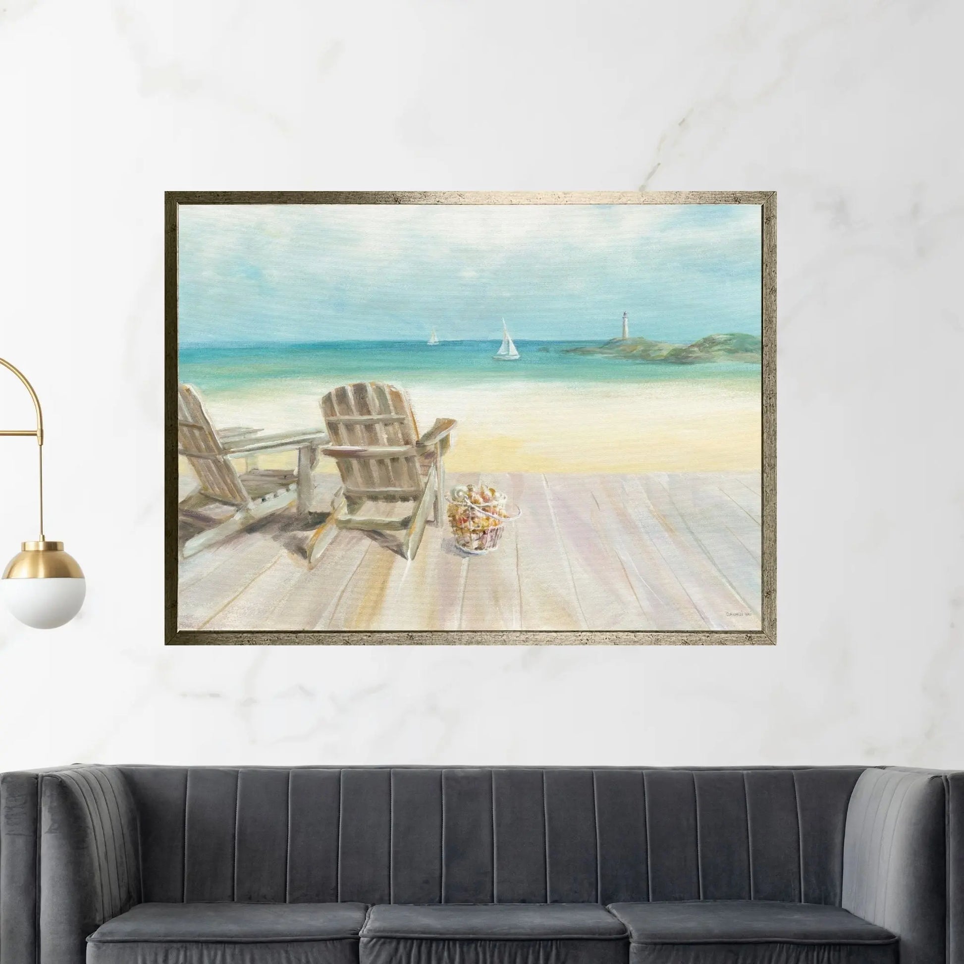 Seaside Morning No Window Canvas Wall Art - Y Canvas