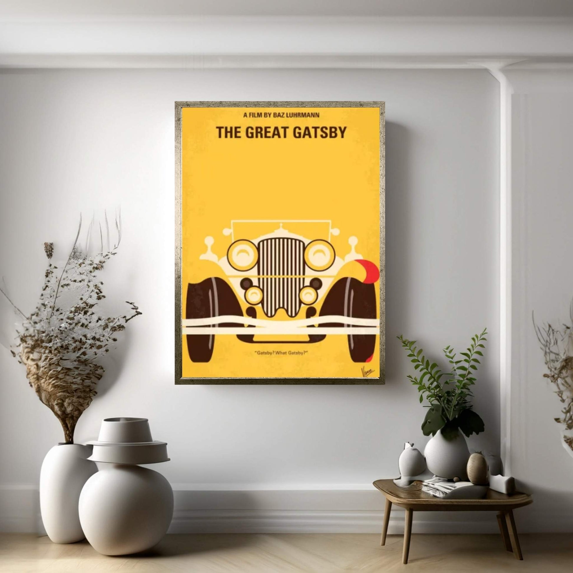 The Great Gatsby Minimal Movie Poster Canvas Wall Art - Y Canvas