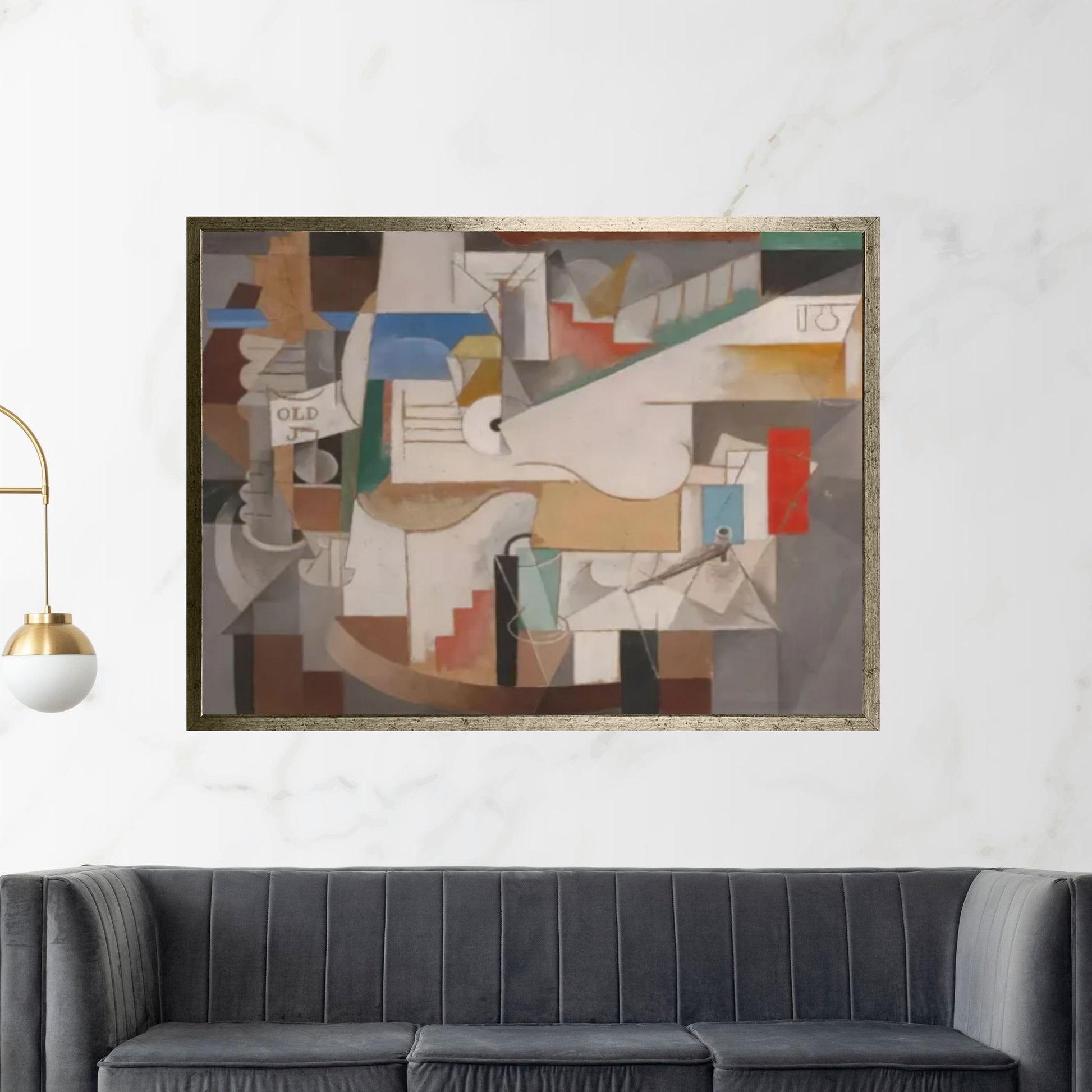 Abstract Picasso Style Print on Canvas Poster - Y Canvas