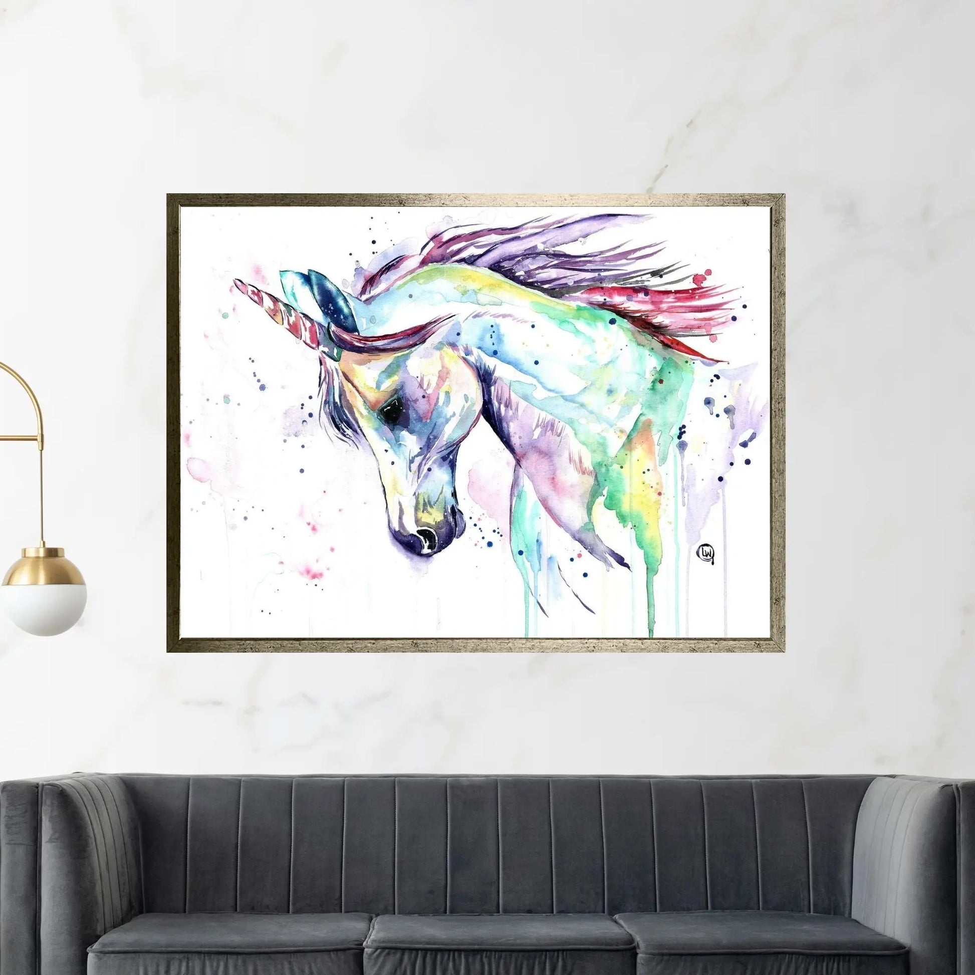 Kenzie's Unicorn Canvas Wall Art - Y Canvas