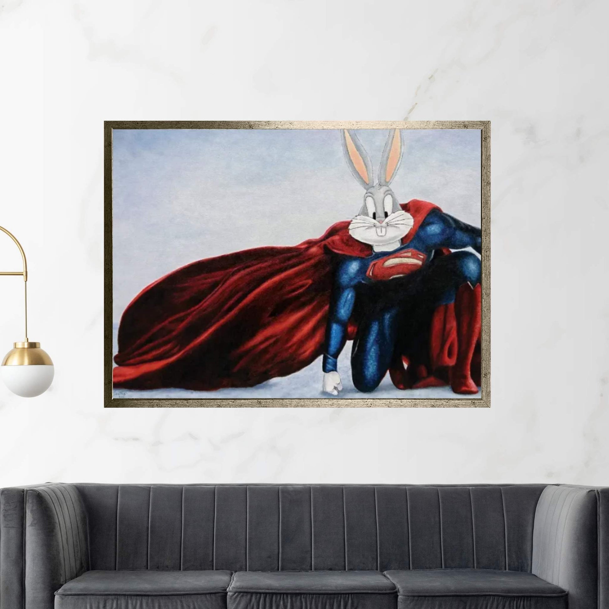 Bunny Of Steel Canvas Wall Art - Y Canvas