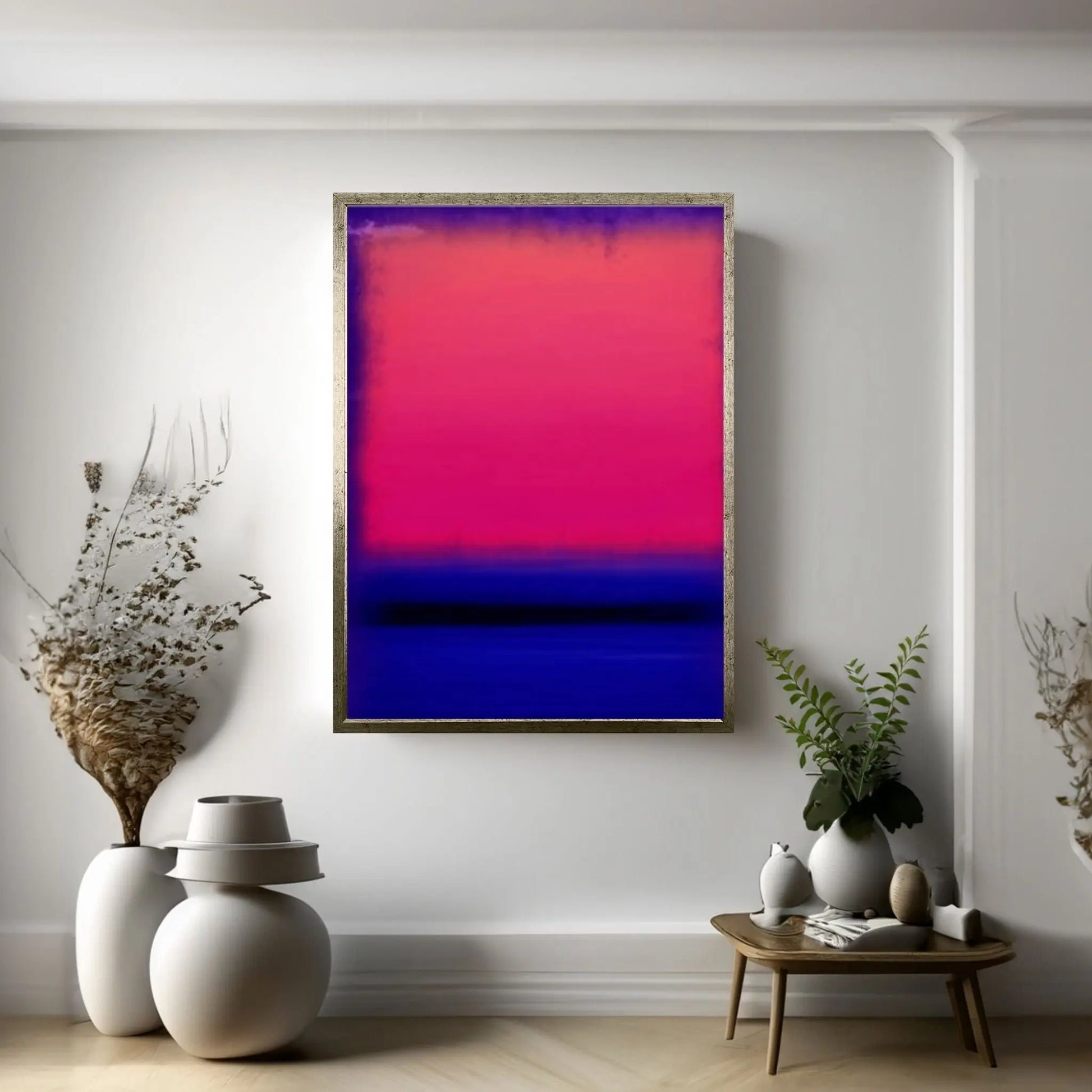 Mark Rothko Frame Canvas/Poster Art Reproduction, Red Vintage Exhibition Poster - Y Canvas