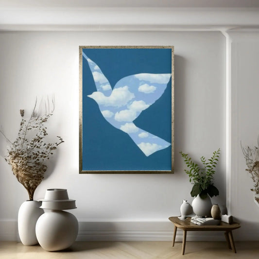 Rene Magritte Sky Bird Canvas Wall Art Poster, Reproduced Wall Decor Print - Y Canvas