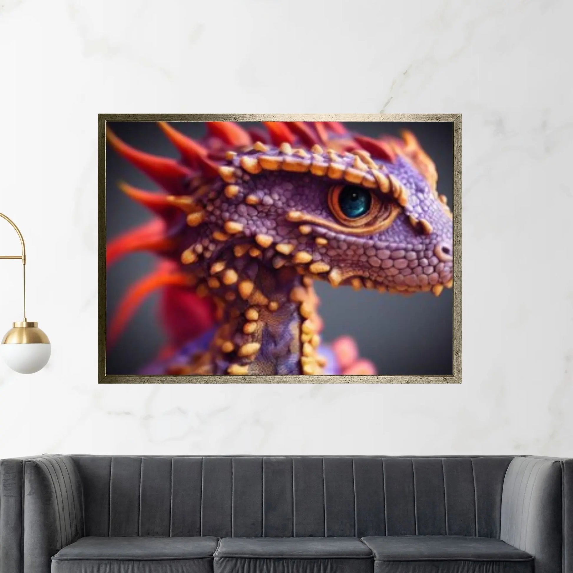 Dragon Warrior Print Canvas Wall Art Poster - Y Canvas