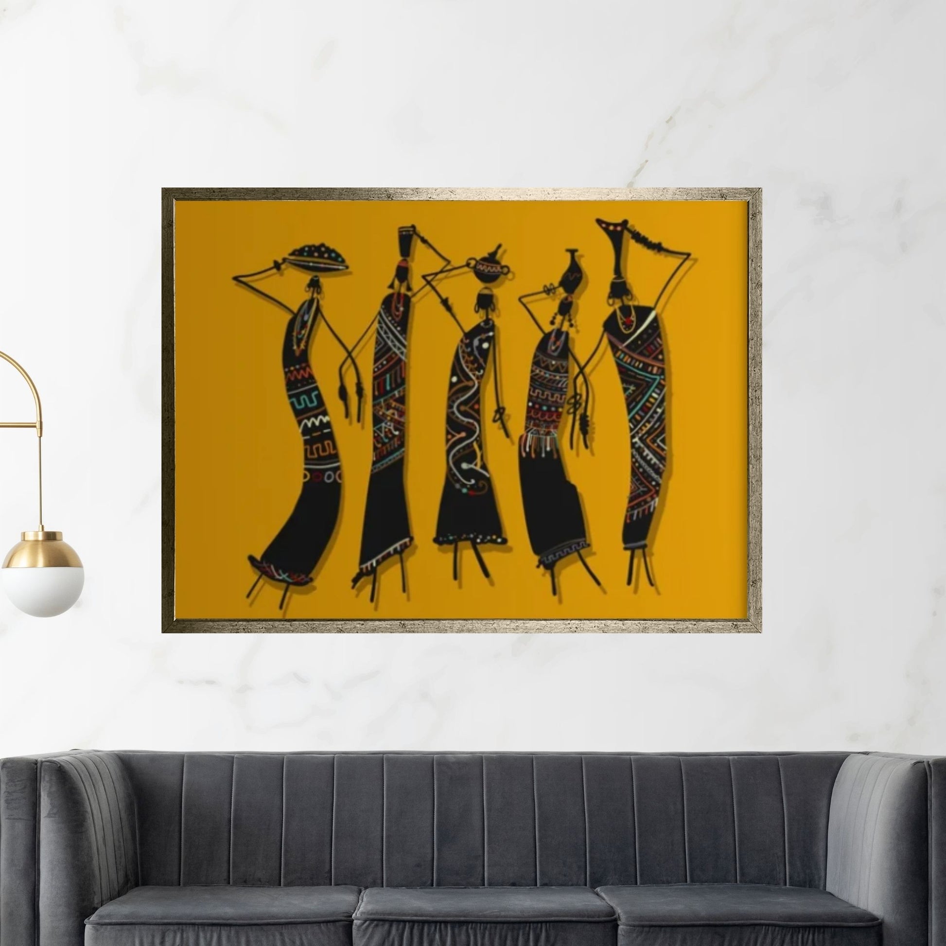 African Dancers Print, African Wall Art, African Women Canvas, African Woman Canvas, African Art - Y Canvas