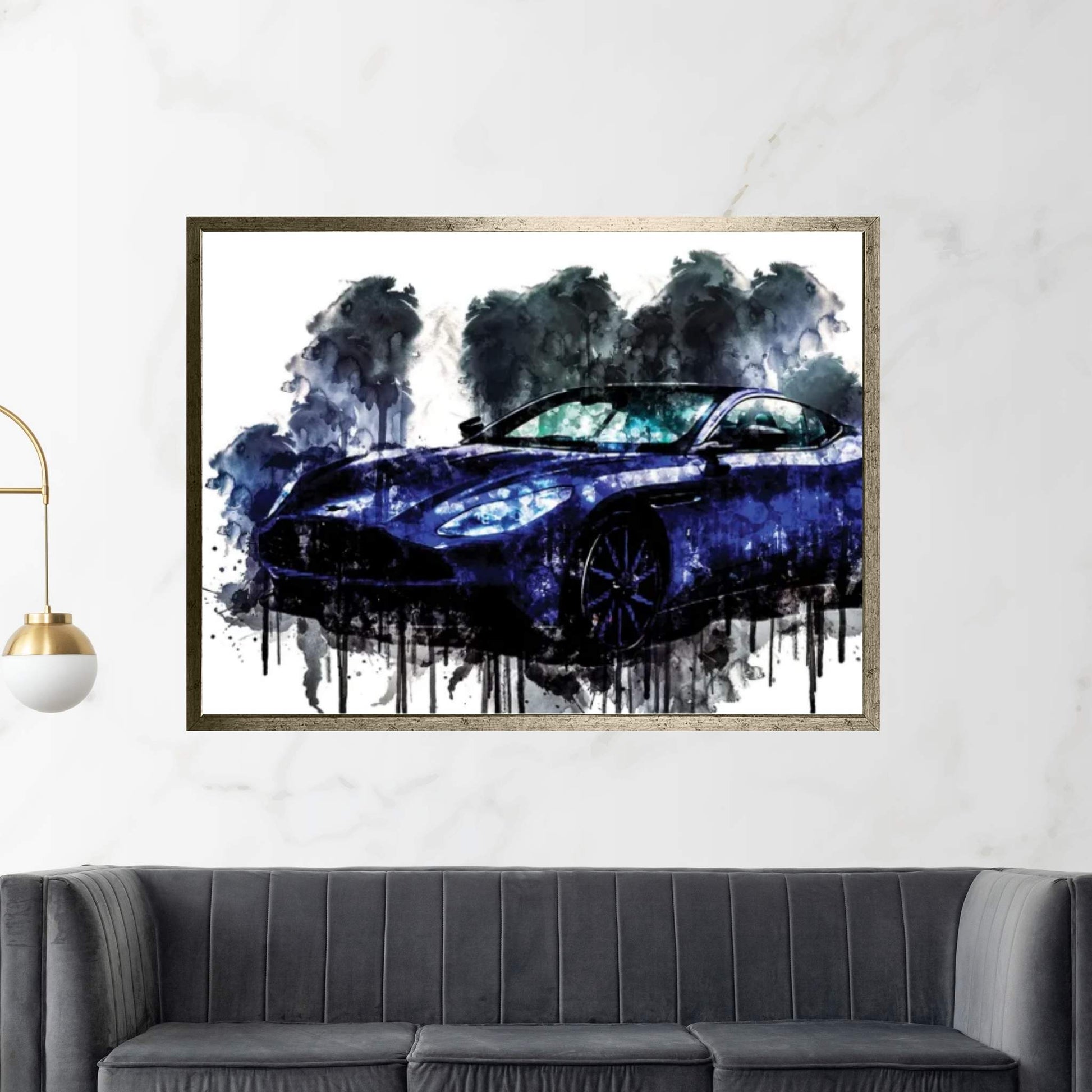 2017 Q Aston Martin DB1 Vehicle CCLXIV Canvas Wall Art - Y Canvas